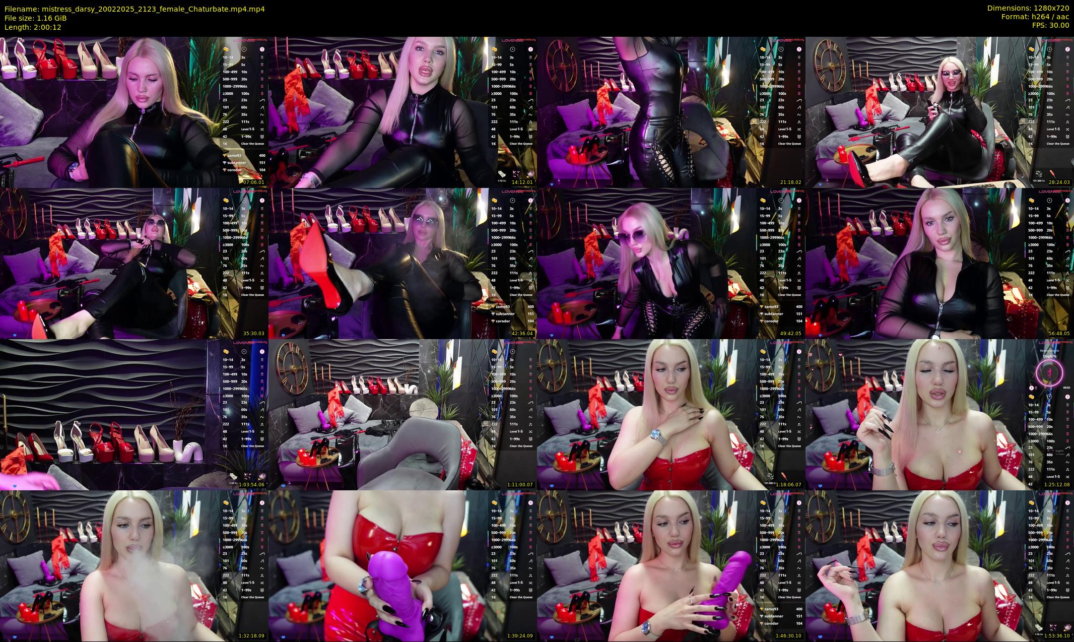 mistress_darsy — 121 minute Chaturbate female cam show recording, 720p, Feb 20, 2025