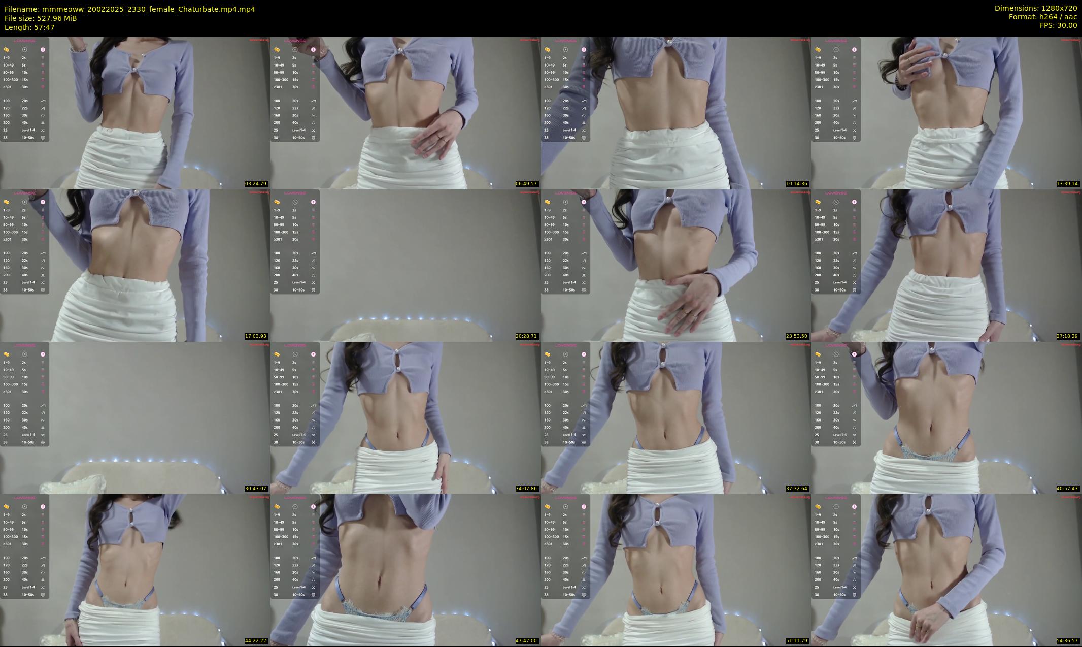 mmmeoww — 58 minute Chaturbate female cam show recording, 720p, Feb 20, 2025
