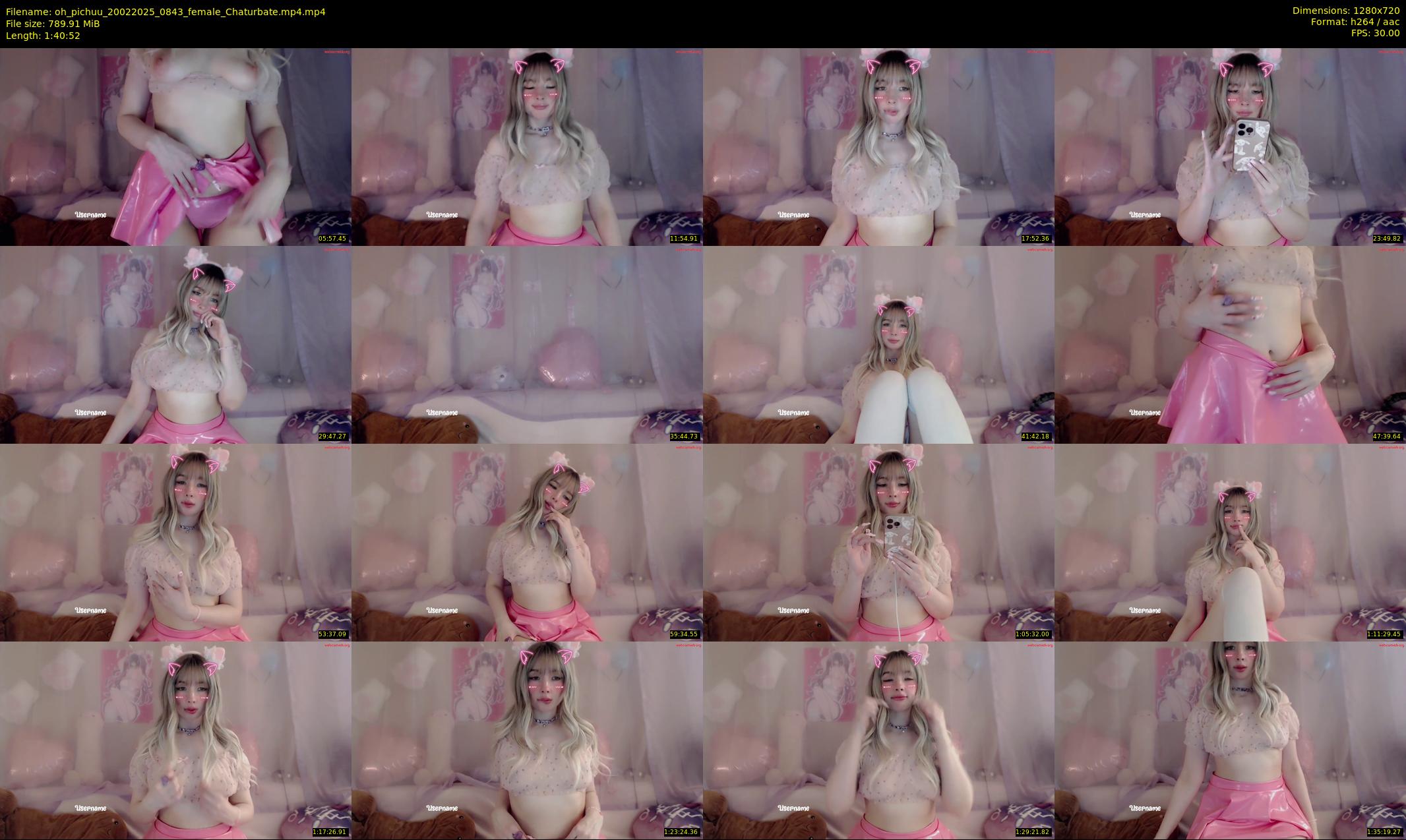 oh_pichuu — 101 minute Chaturbate female cam show recording, 720p, Feb 20, 2025