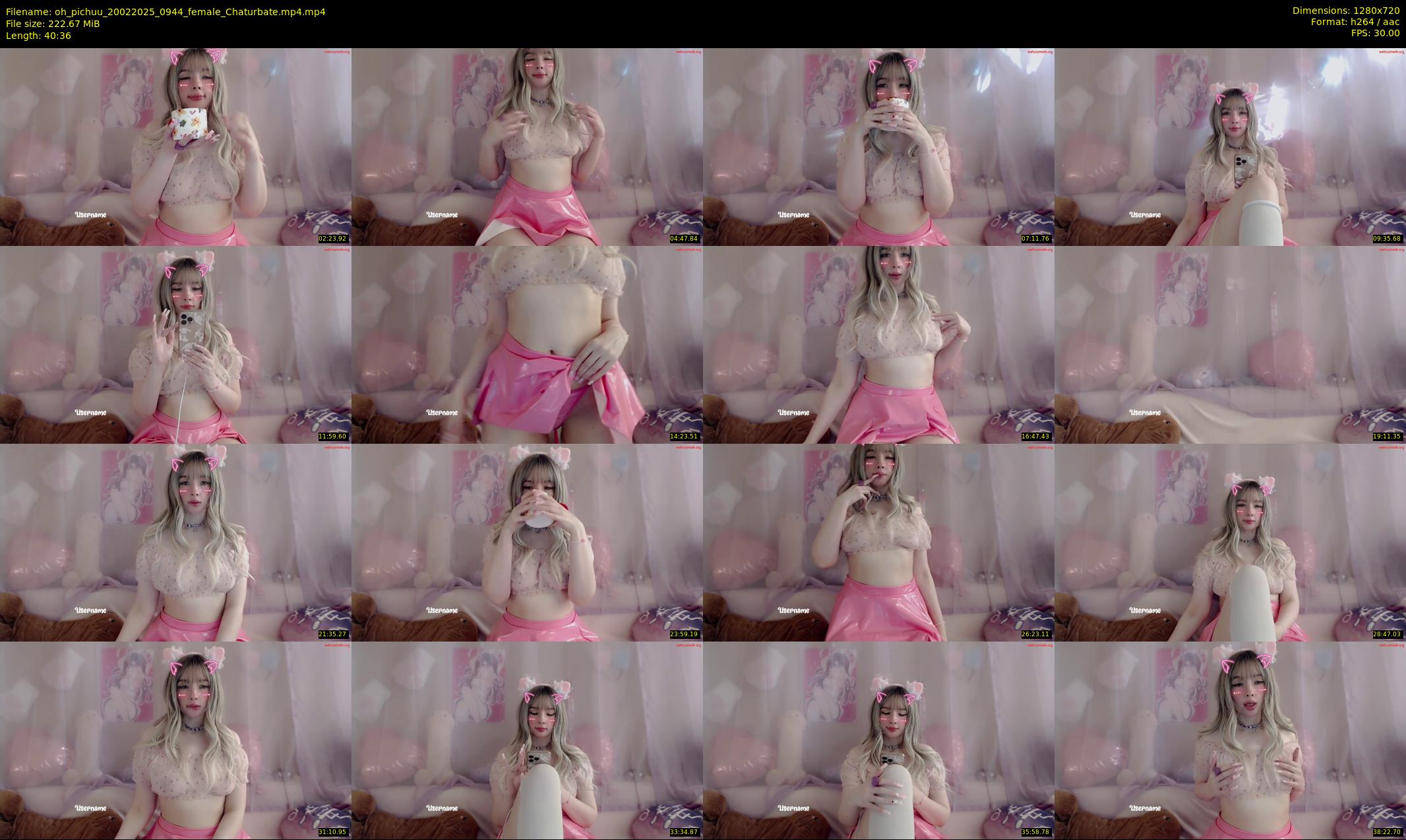 oh_pichuu — 41 minute Chaturbate female cam show recording, 720p, Feb 20, 2025