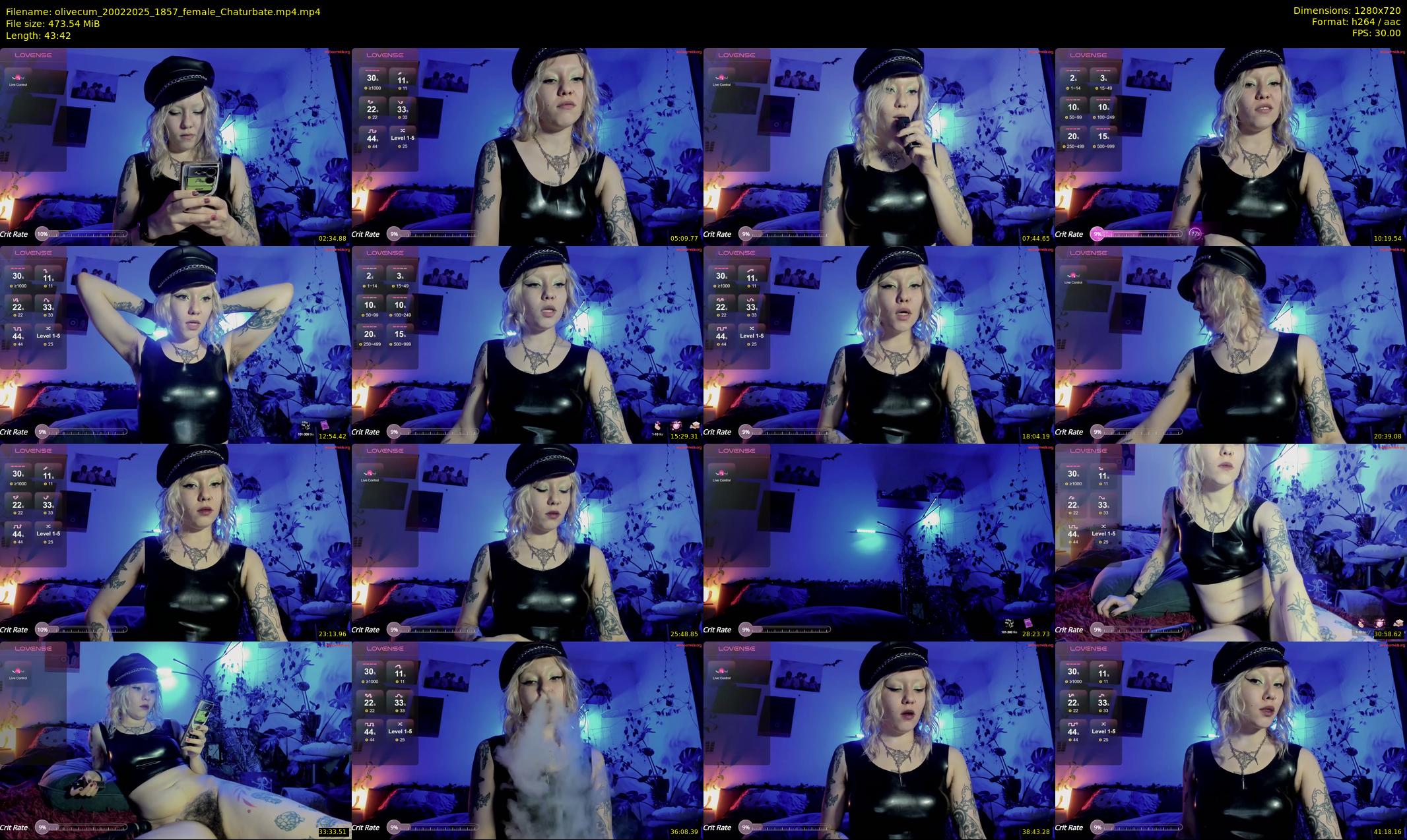 olivecum — 44 minute Chaturbate female cam show recording, 720p, Feb 20, 2025