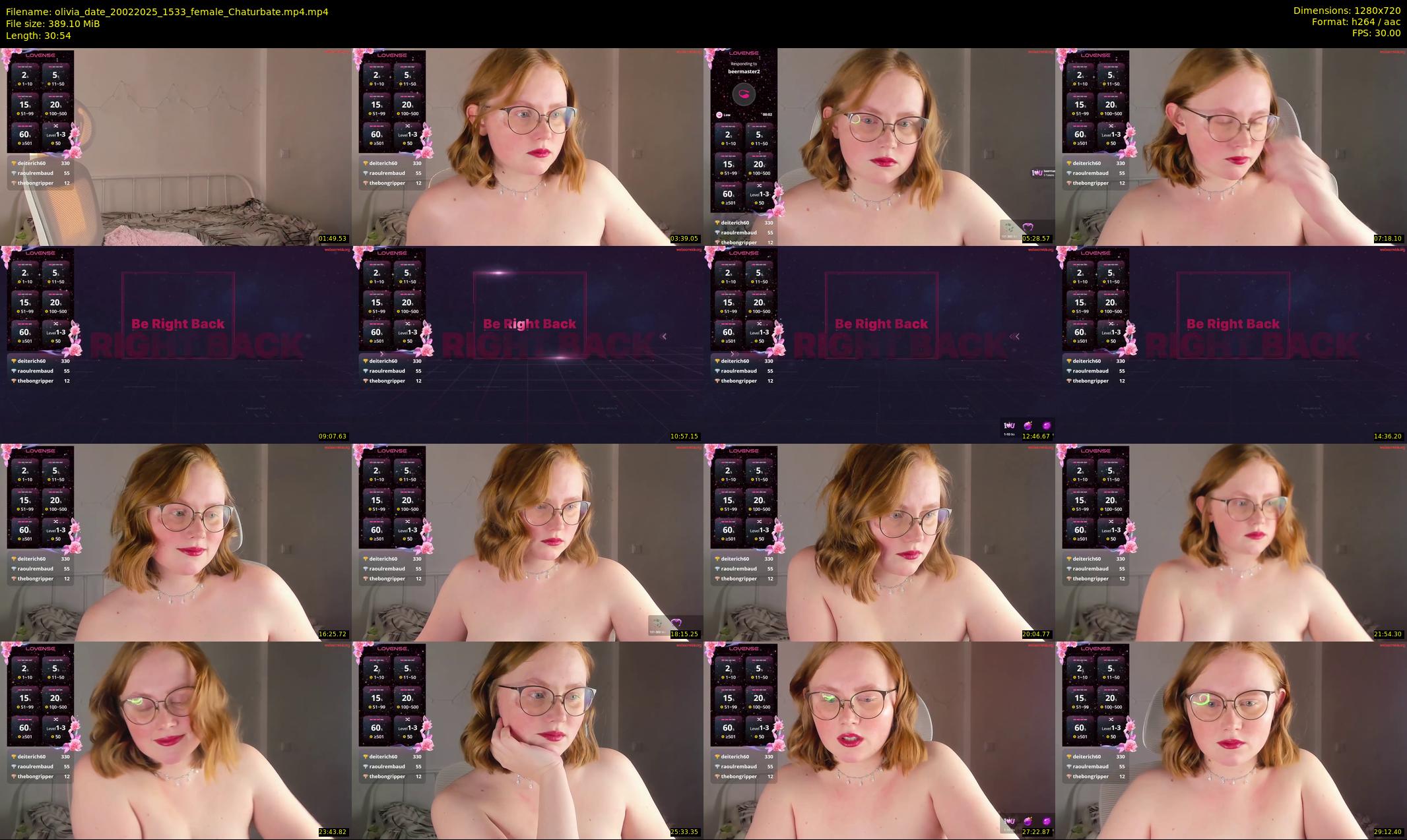olivia_date — 31 minute Chaturbate female cam show recording, 720p, Feb 20, 2025