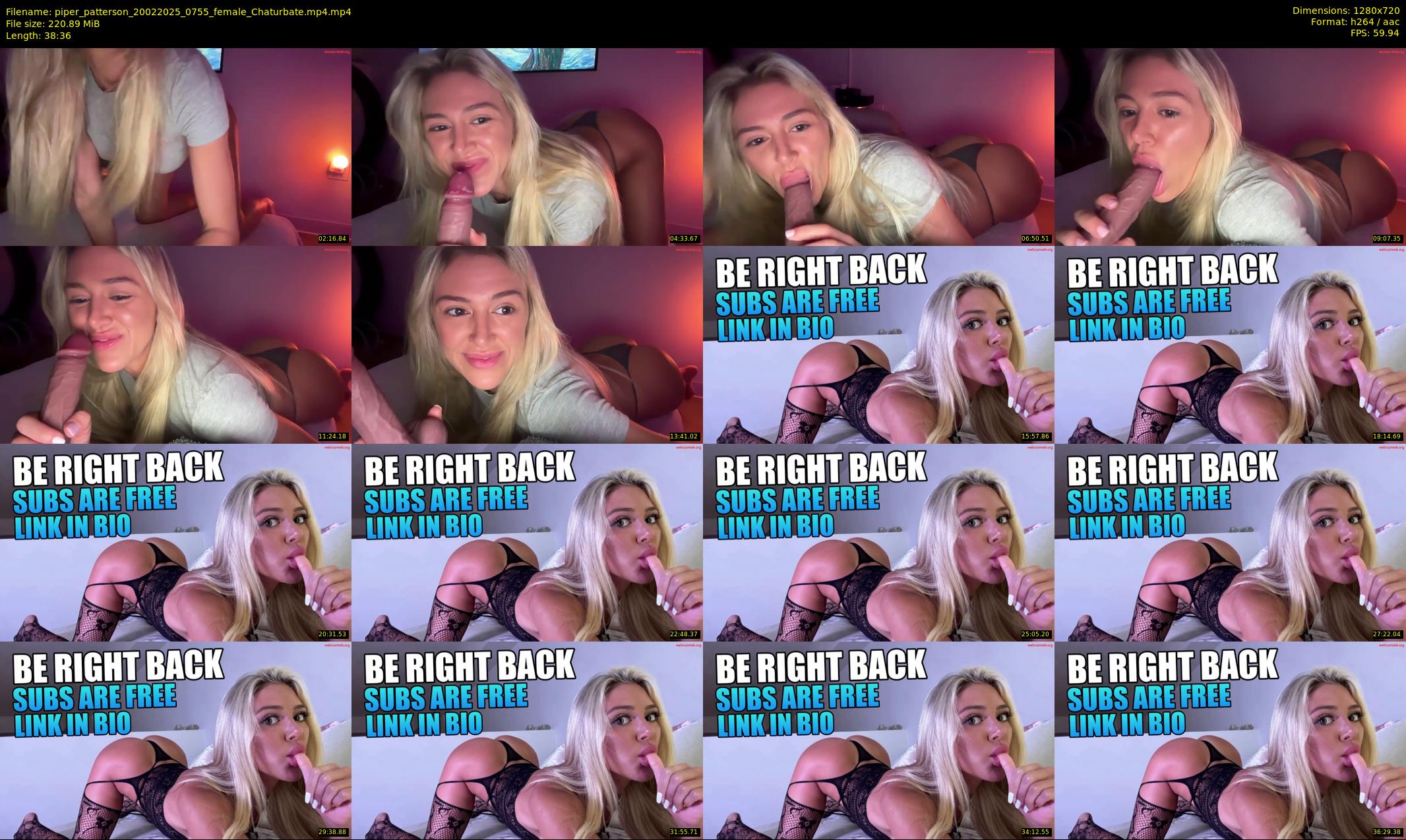 piper_patterson — 39 minute Chaturbate female cam show recording, 720p, Feb 20, 2025