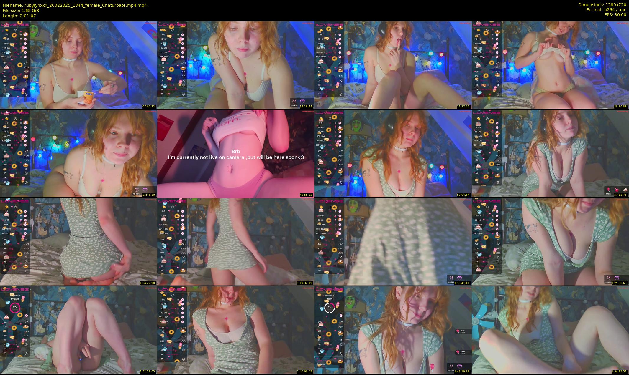 rubylynxxx — 122 minute Chaturbate female cam show recording, 720p, Feb 20, 2025