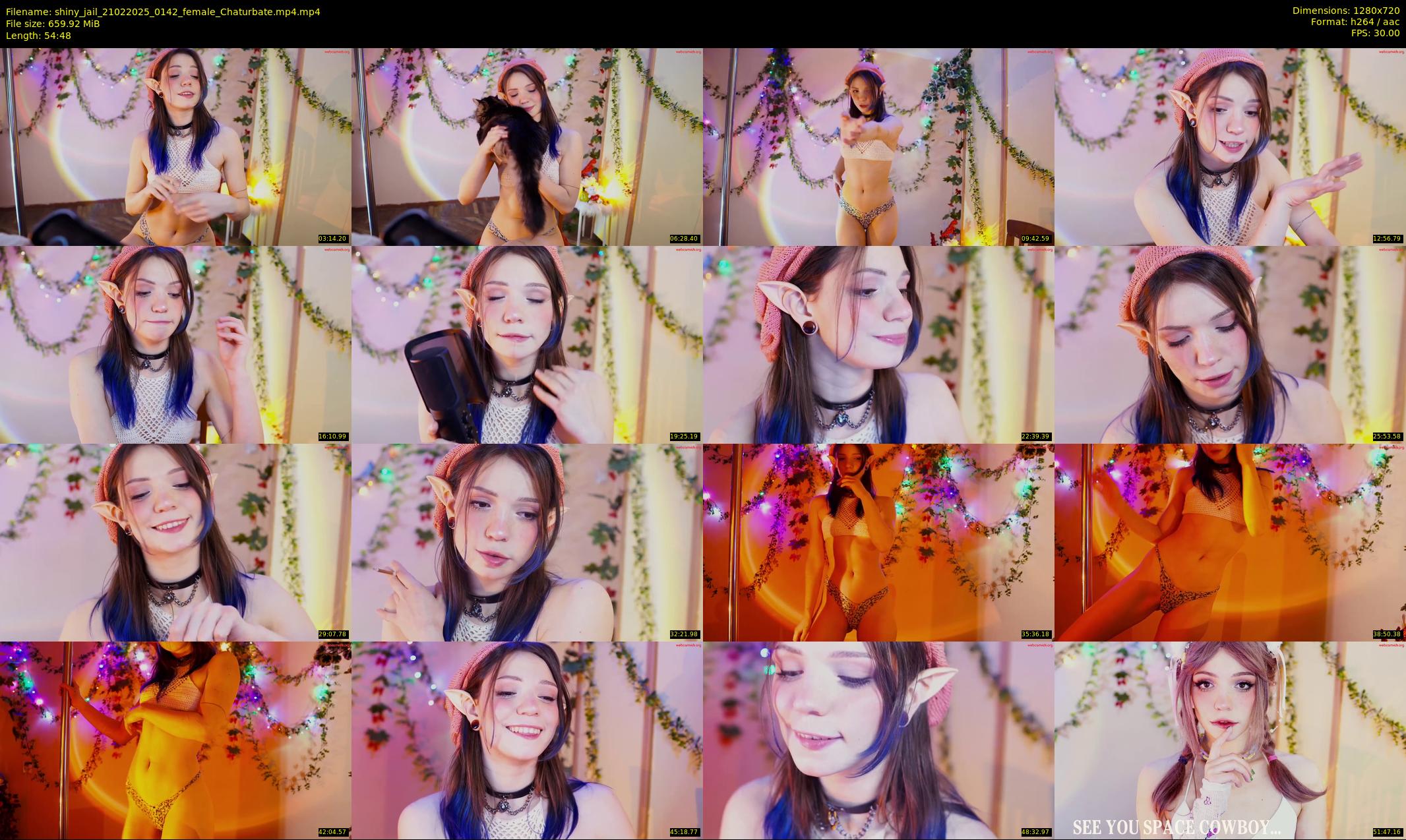 shiny_jail — 55 minute Chaturbate female cam show recording, 720p, Feb 21, 2025