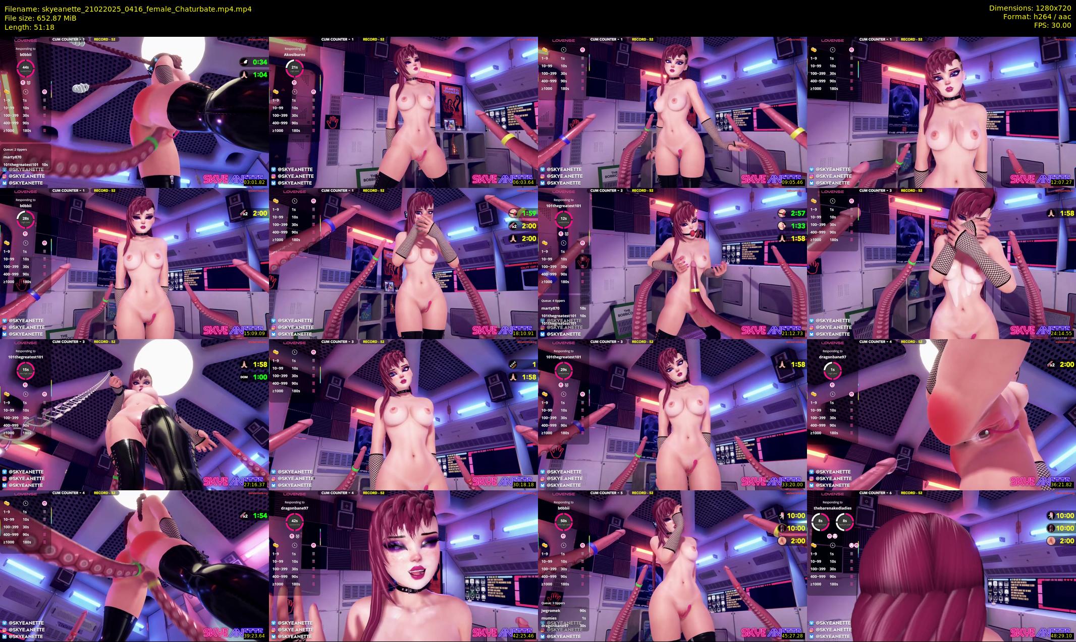 skyeanette — 52 minute Chaturbate female cam show recording, 720p, Feb 21, 2025