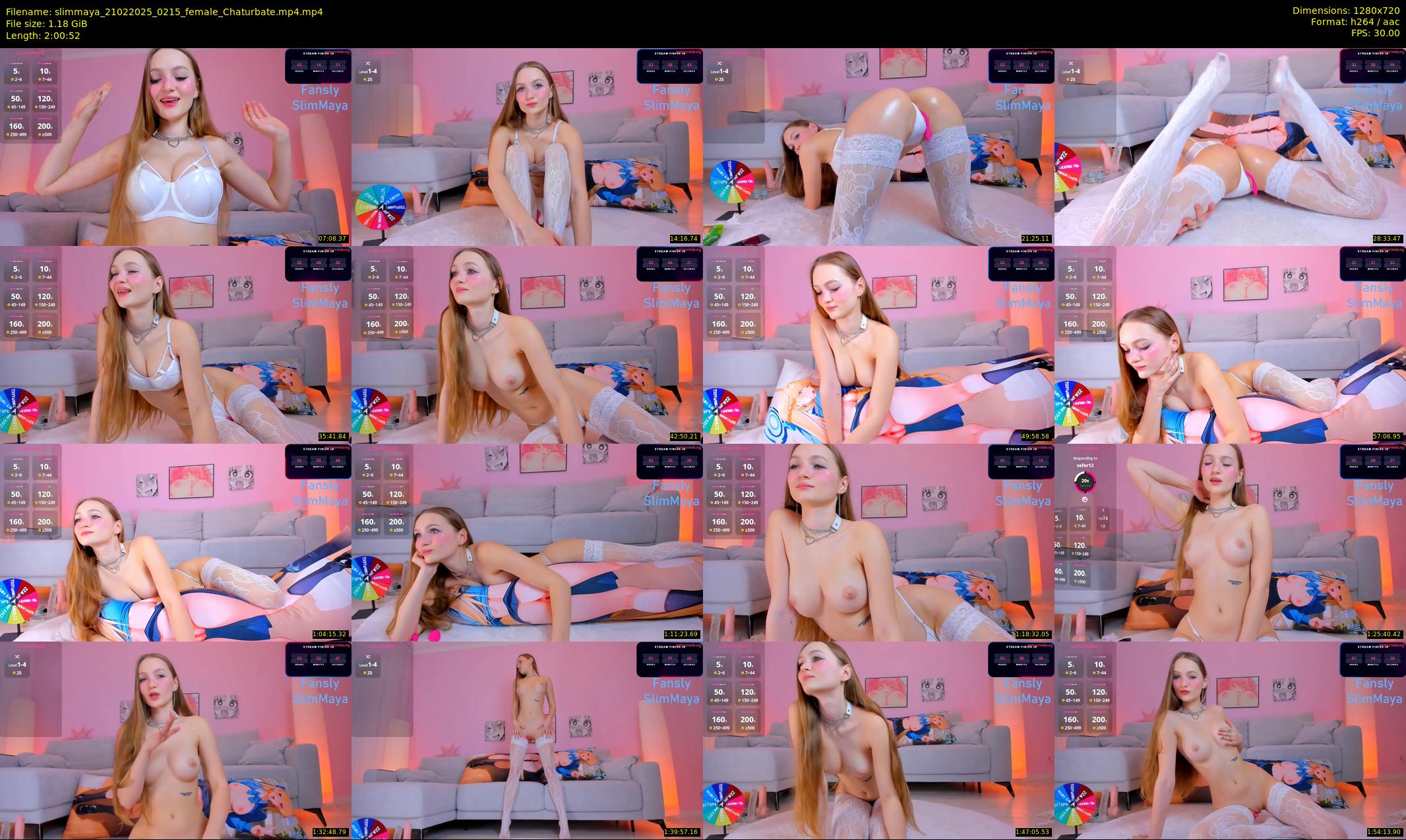 slimmaya — 121 minute Chaturbate female cam show recording, 720p, Feb 21, 2025