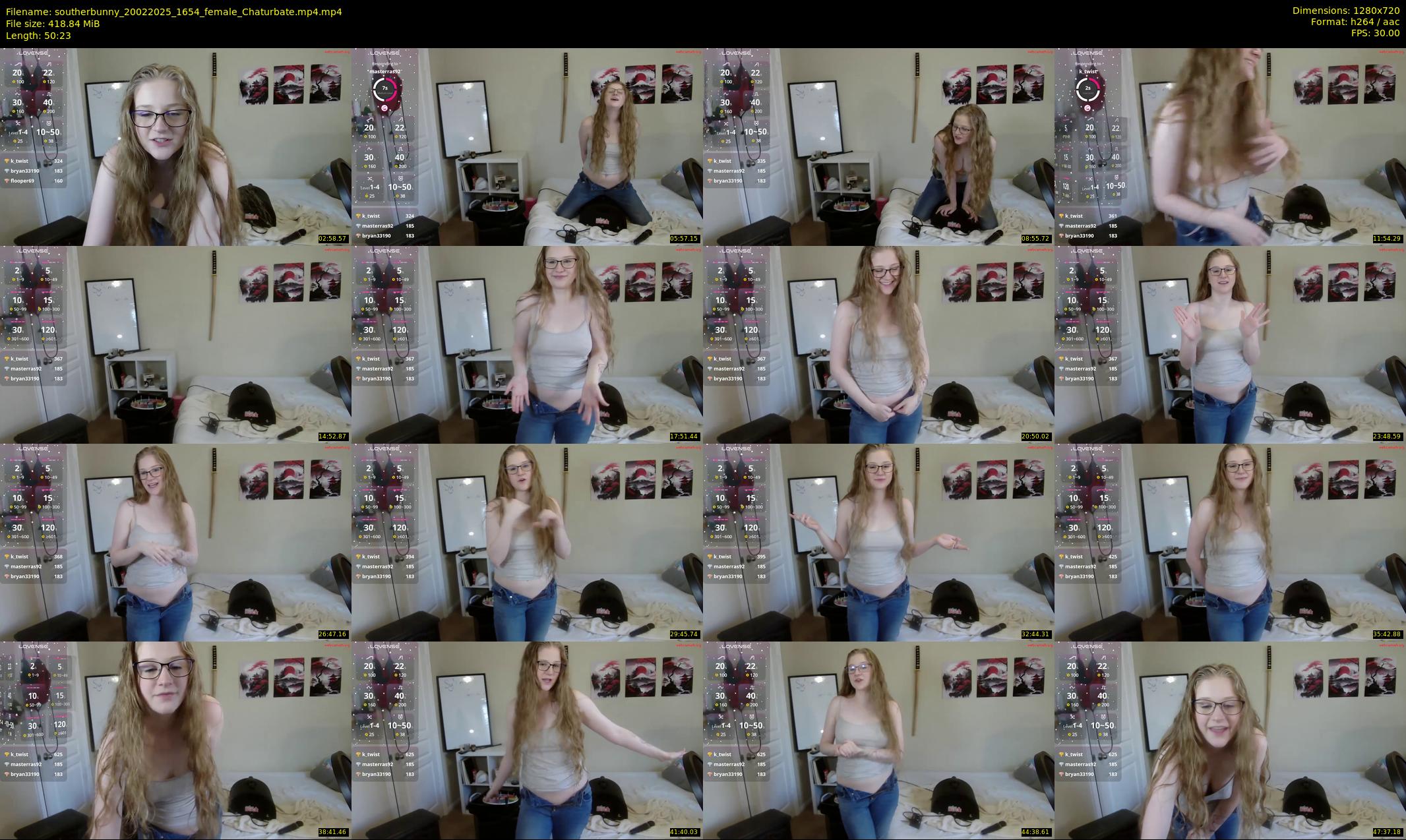 southerbunny — 51 minute Chaturbate female cam show recording, 720p, Feb 20, 2025