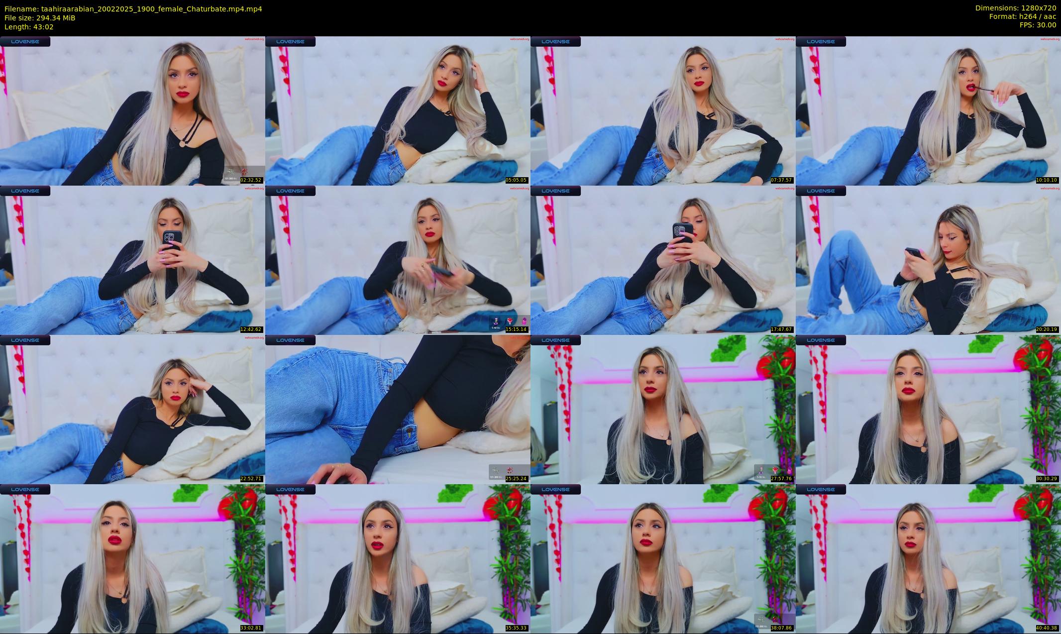 taahiraarabian — 44 minute Chaturbate female cam show recording, 720p, Feb 20, 2025