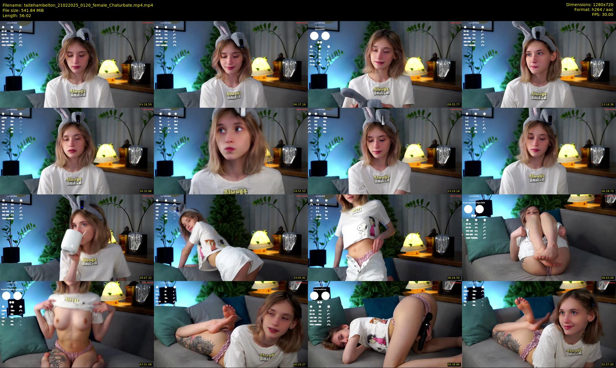 taitehambelton — 57 minute Chaturbate female cam show recording, 720p, Feb 21, 2025