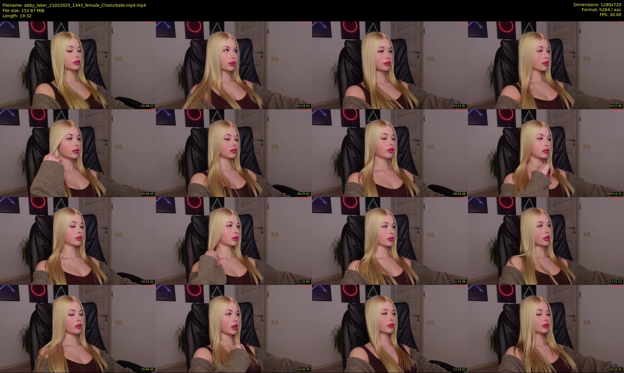 abby_laker — 20 minute Chaturbate female cam show recording, 720p, Feb 21, 2025