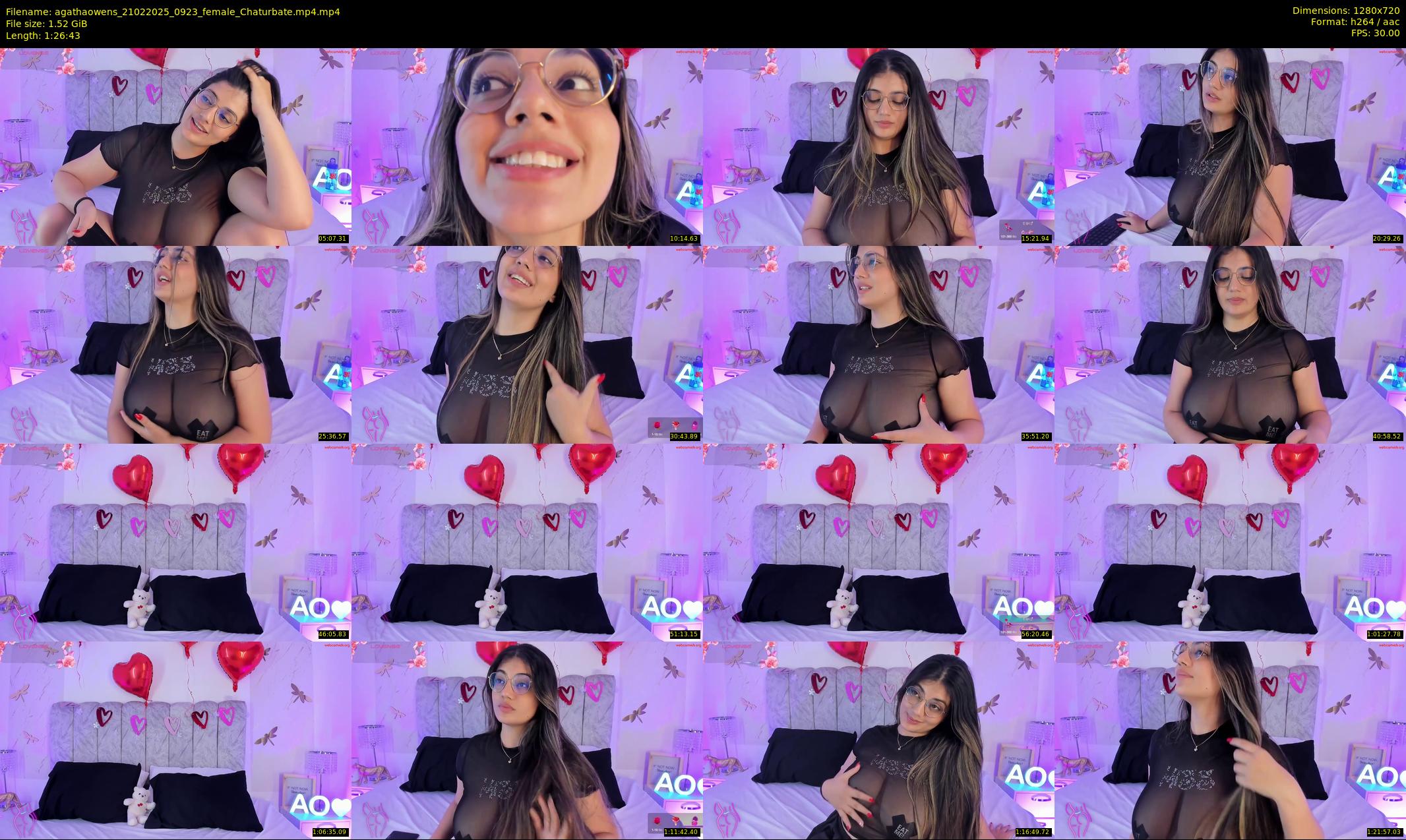 agathaowens — 87 minute Chaturbate female cam show recording, 720p, Feb 21, 2025