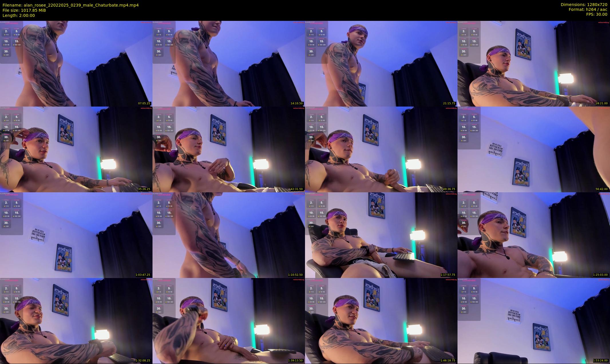 alan_rosee — 120 minute Chaturbate male cam show recording, 720p, Feb 22, 2025