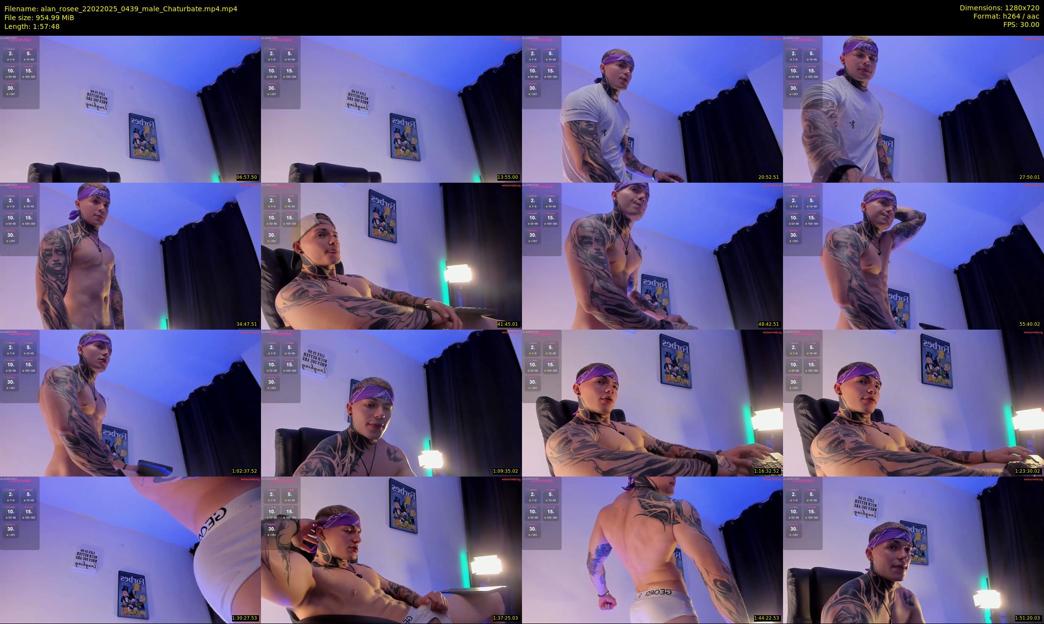 alan_rosee — 118 minute Chaturbate male cam show recording, 720p, Feb 22, 2025