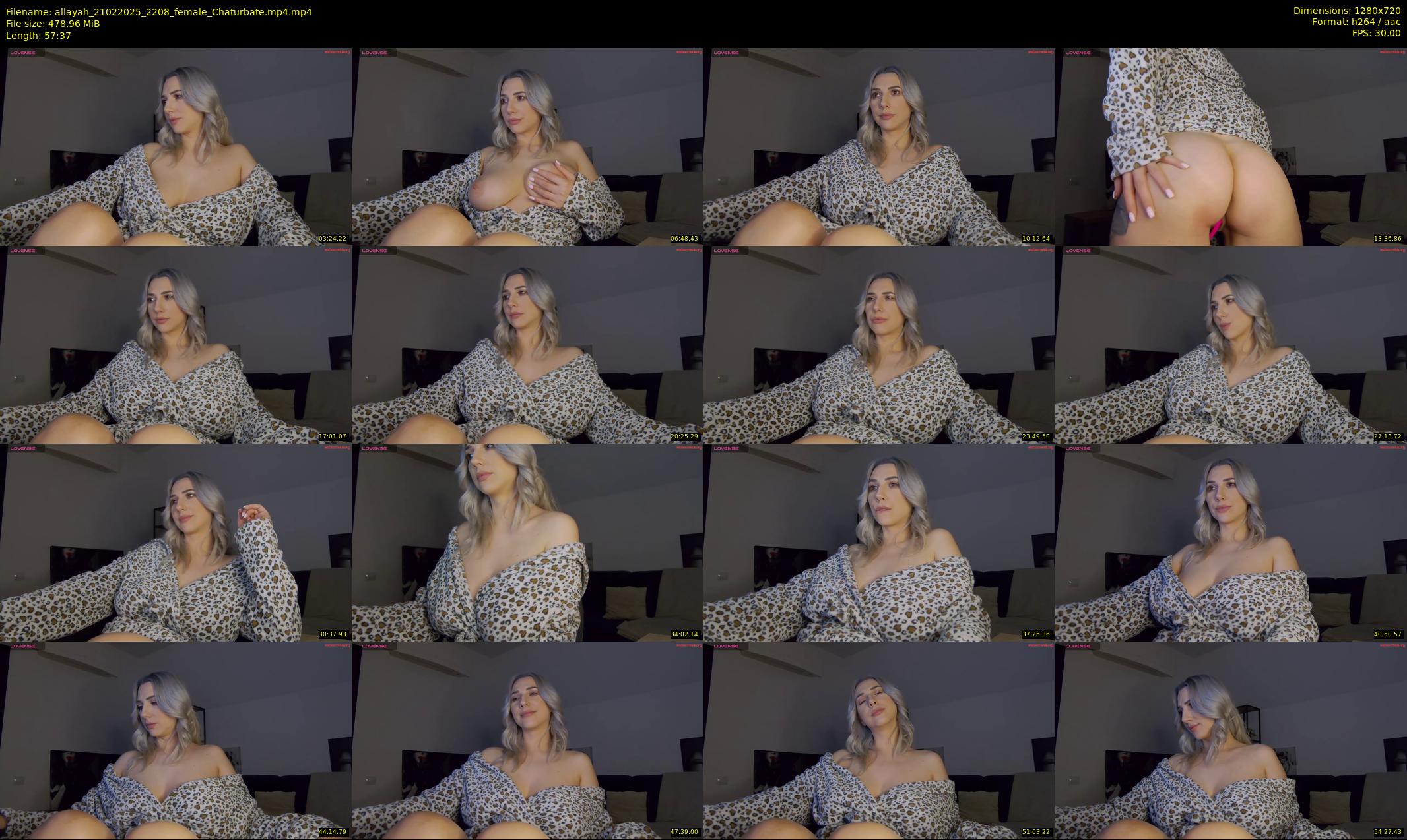 allayah — 58 minute Chaturbate female cam show recording, 720p, Feb 21, 2025