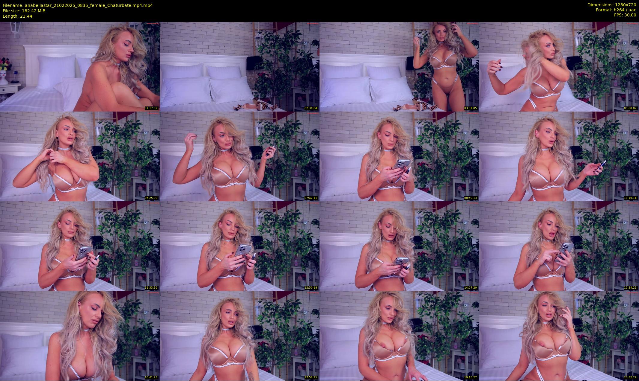 anabellastar — 22 minute Chaturbate female cam show recording, 720p, Feb 21, 2025
