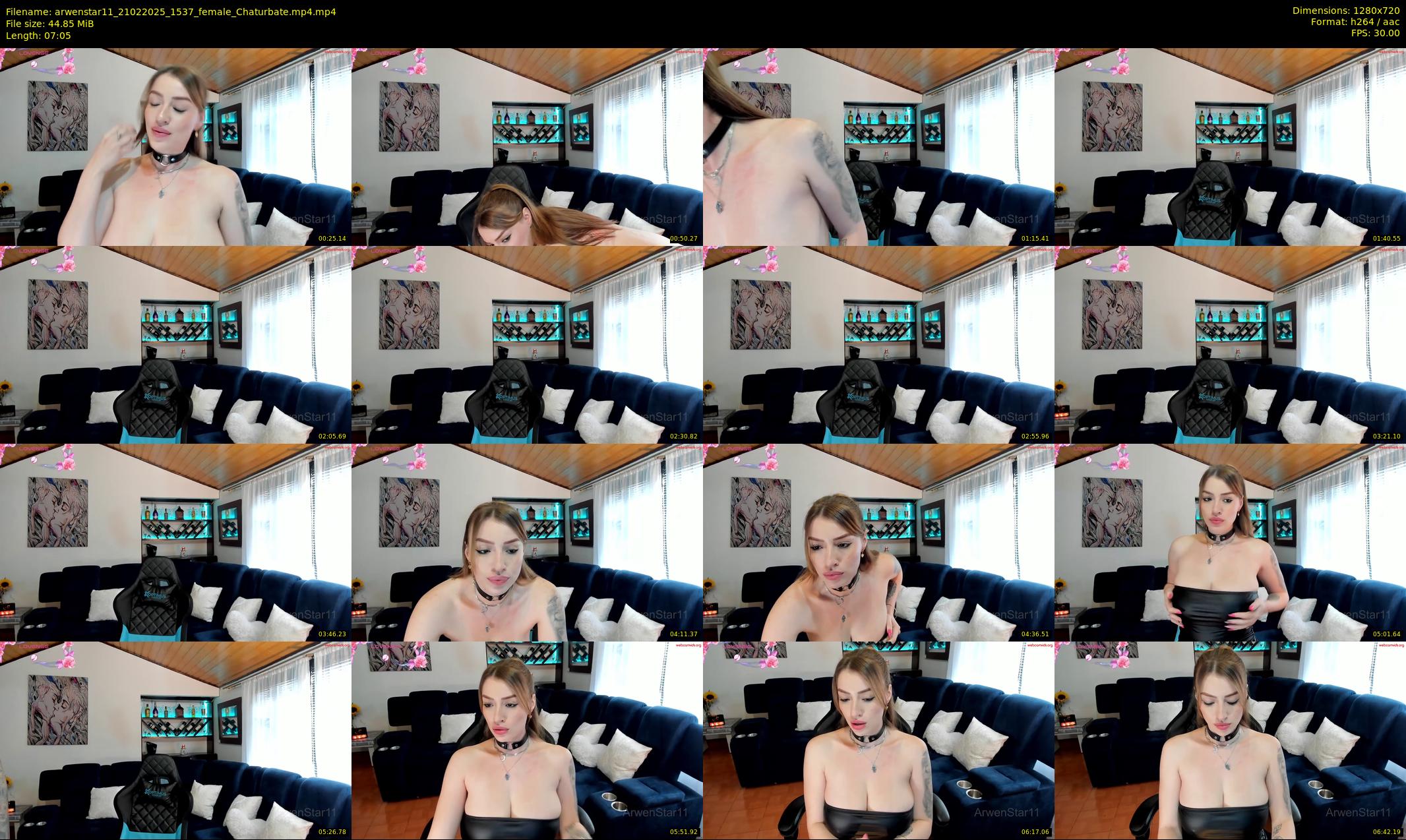 arwenstar11 — 8 minute Chaturbate female cam show recording, 720p, Feb 21, 2025