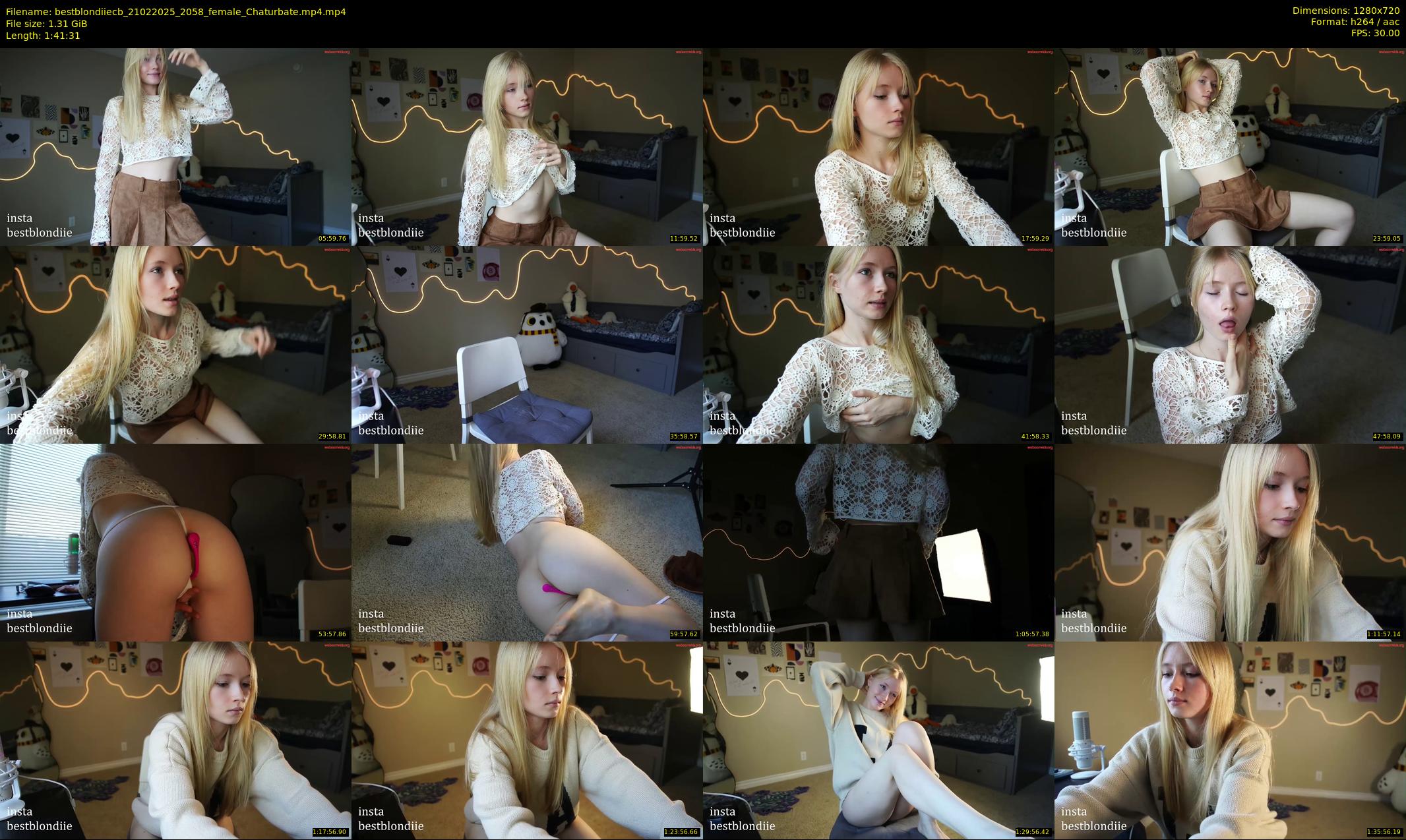 bestblondiiecb — 102 minute Chaturbate female cam show recording, 720p, Feb 21, 2025