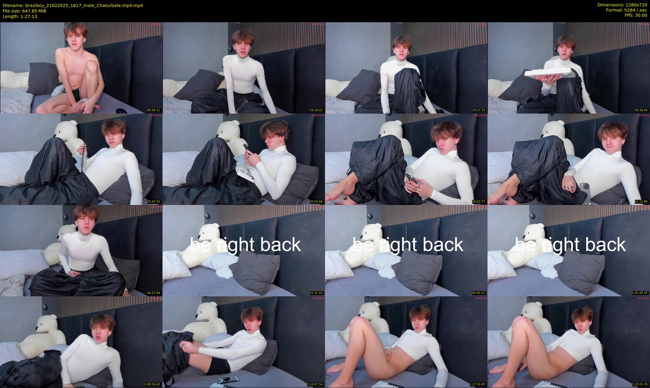 braxiboy — 88 minute Chaturbate male cam show recording, 720p, Feb 21, 2025