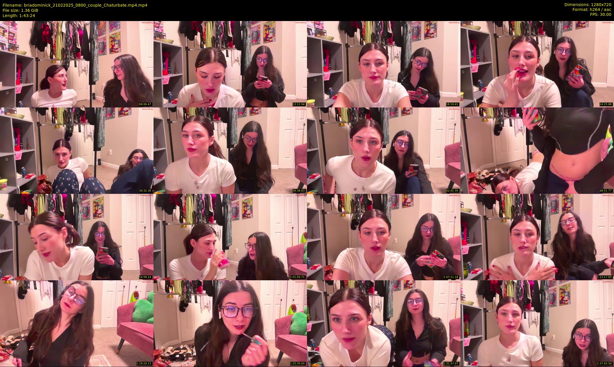 briadominick — 104 minute Chaturbate couple cam show recording, 720p, Feb 21, 2025