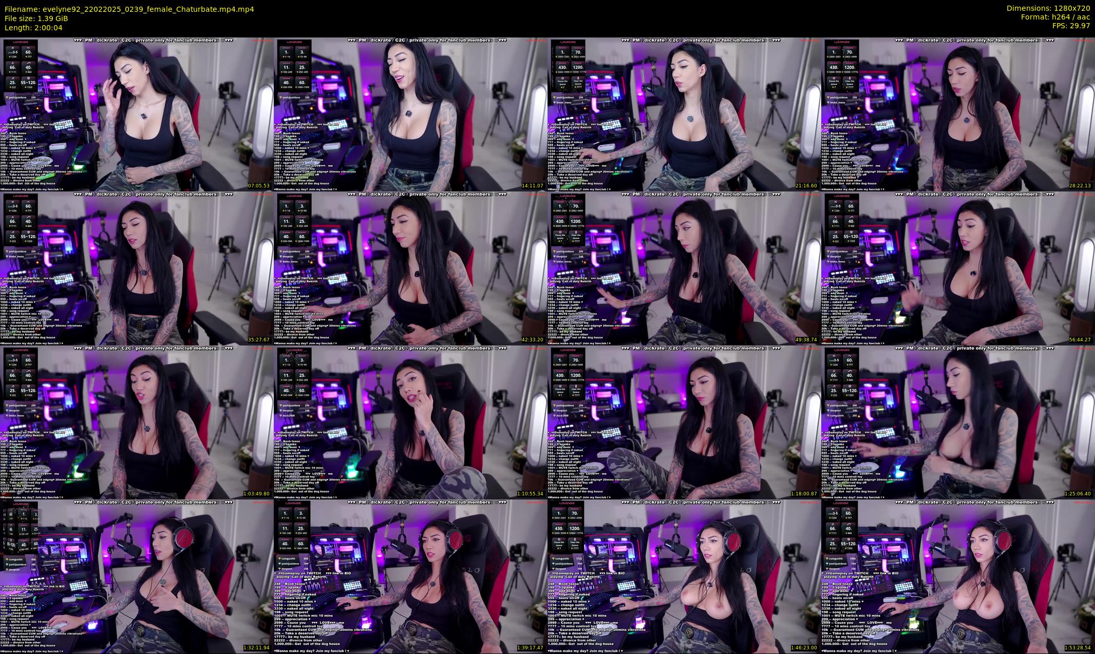 evelyne92 — 121 minute Chaturbate female cam show recording, 720p, Feb 22, 2025