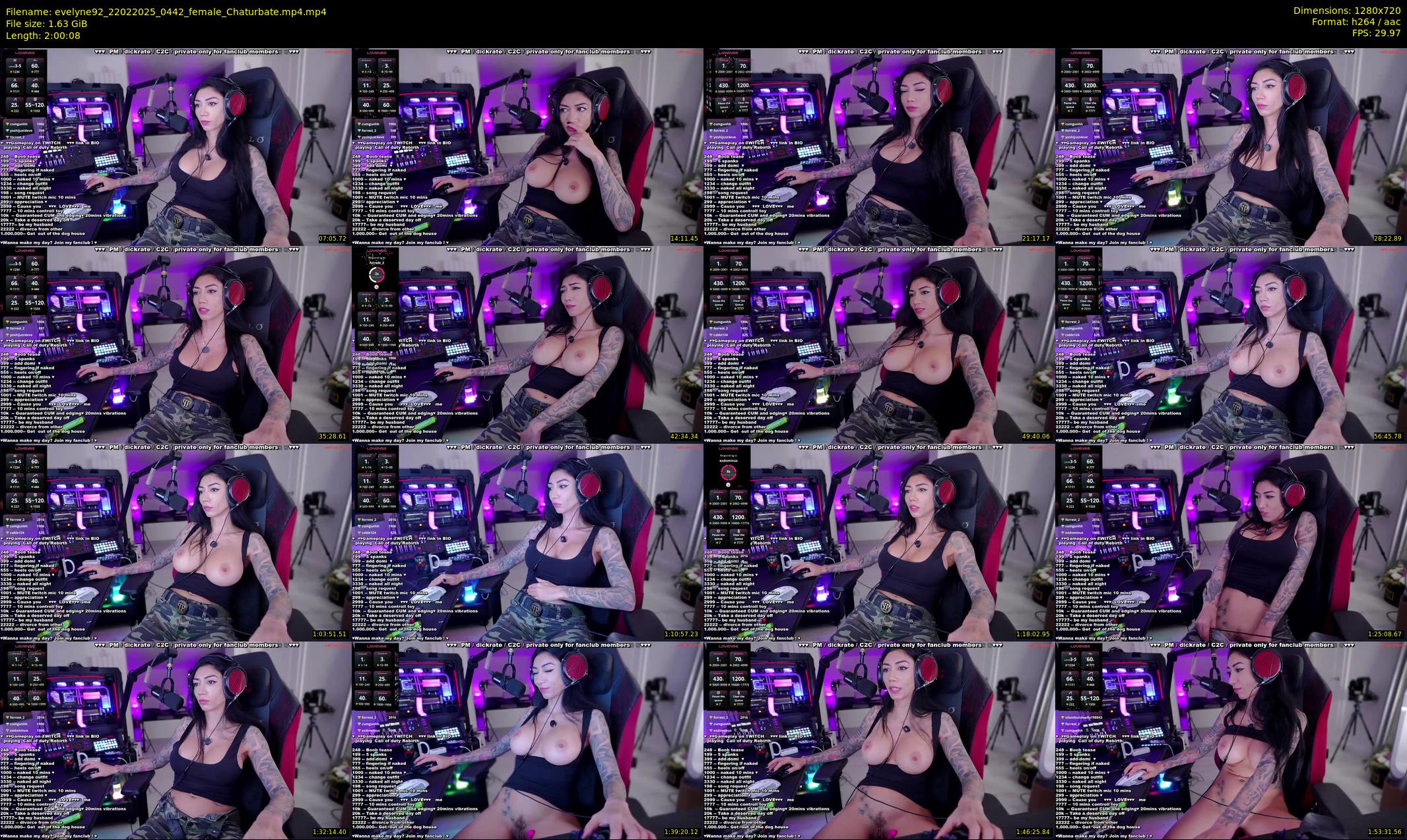 evelyne92 — 121 minute Chaturbate female cam show recording, 720p, Feb 22, 2025