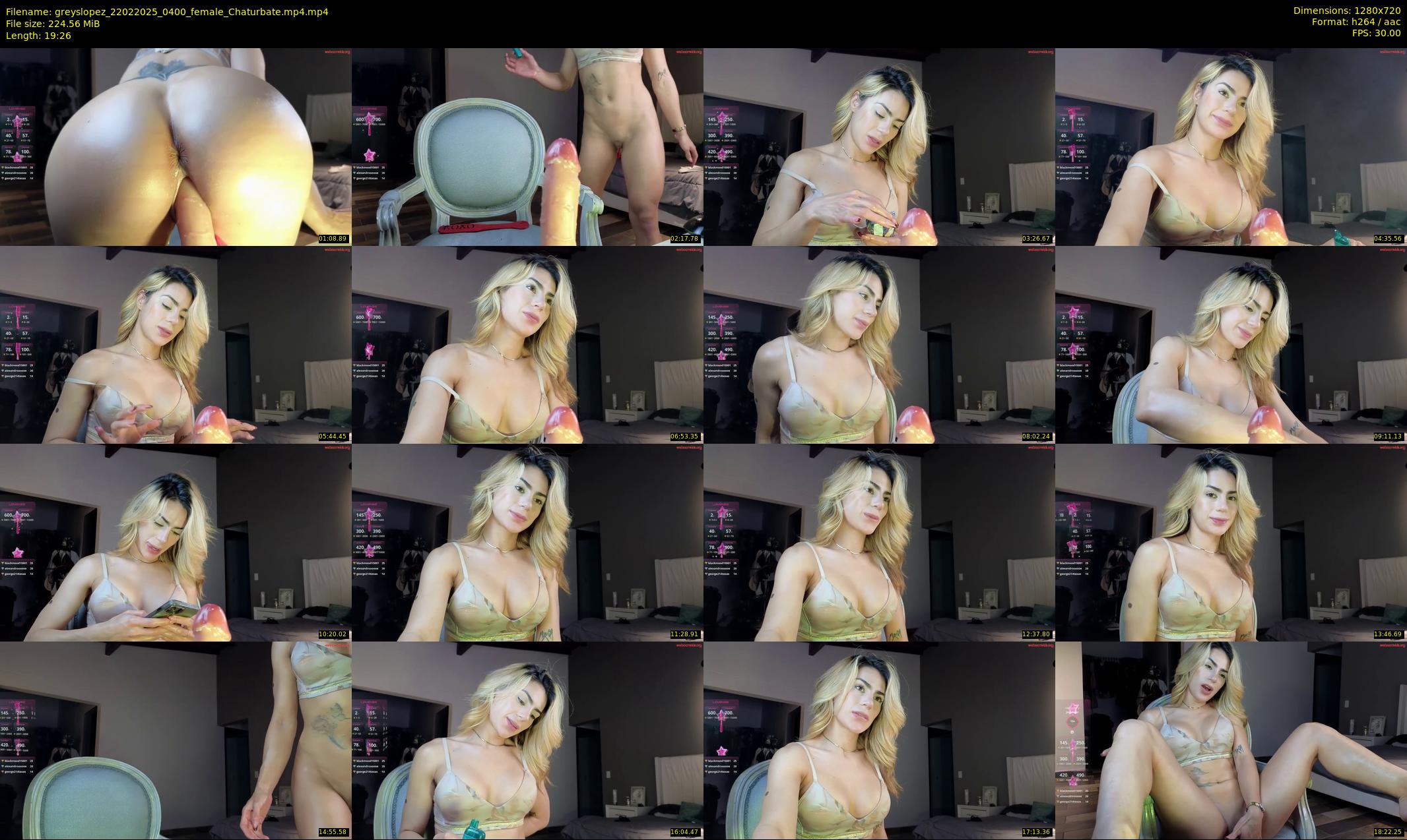 greyslopez — 20 minute Chaturbate female cam show recording, 720p, Feb 22, 2025