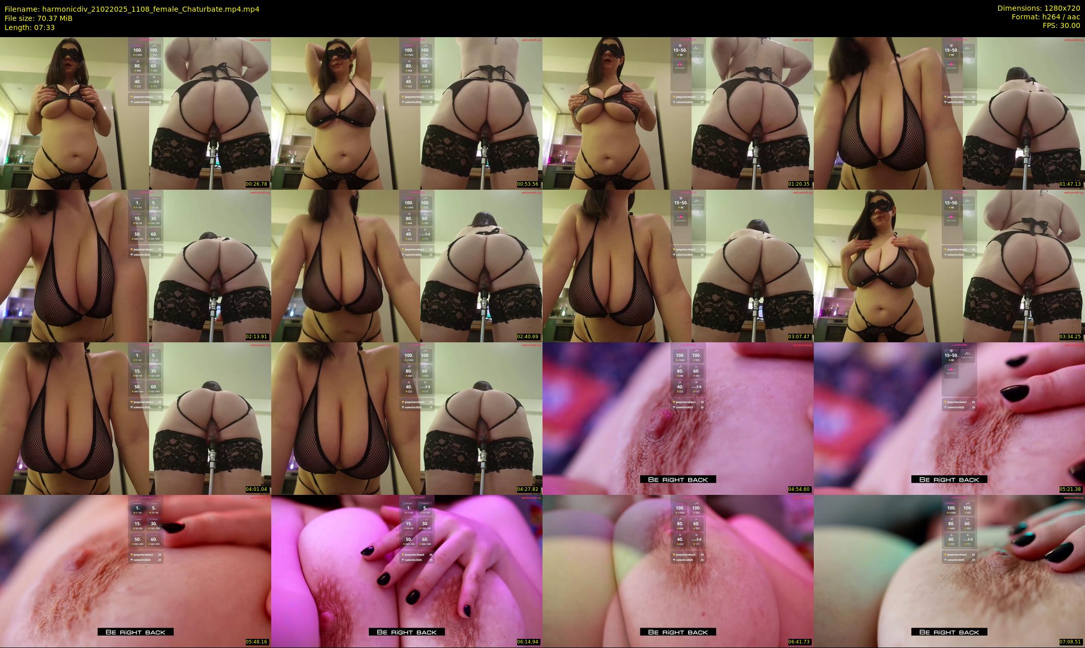 harmonicdiv — 8 minute Chaturbate female cam show recording, 720p, Feb 21, 2025
