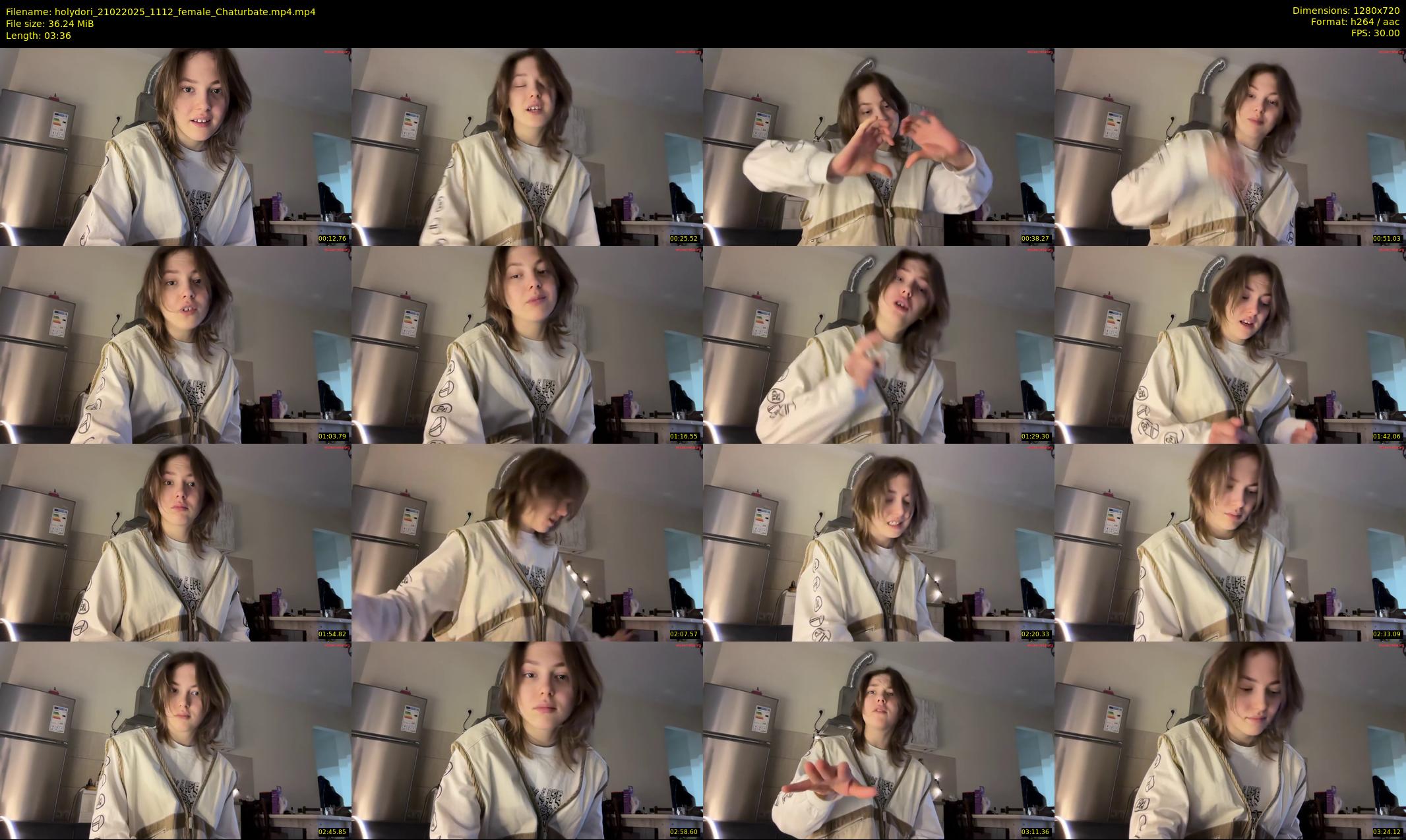holydori — 4 minute Chaturbate female cam show recording, 720p, Feb 21, 2025