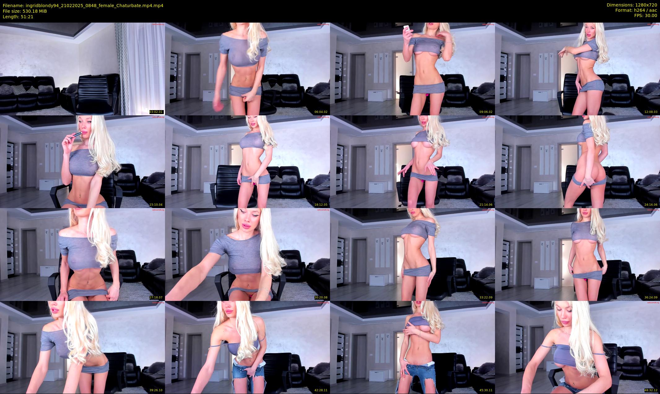 ingridblondy94 — 52 minute Chaturbate female cam show recording, 720p, Feb 21, 2025