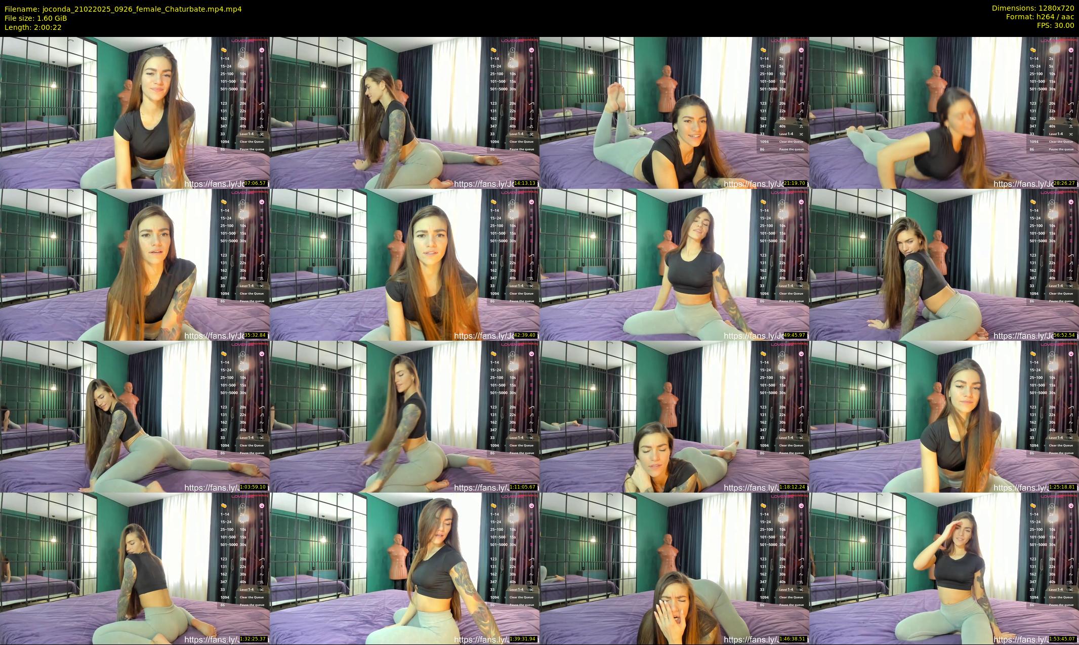 joconda — 121 minute Chaturbate female cam show recording, 720p, Feb 21, 2025