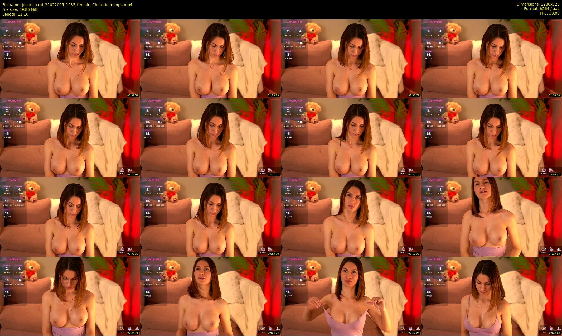 juliarichard — 12 minute Chaturbate female cam show recording, 720p, Feb 21, 2025
