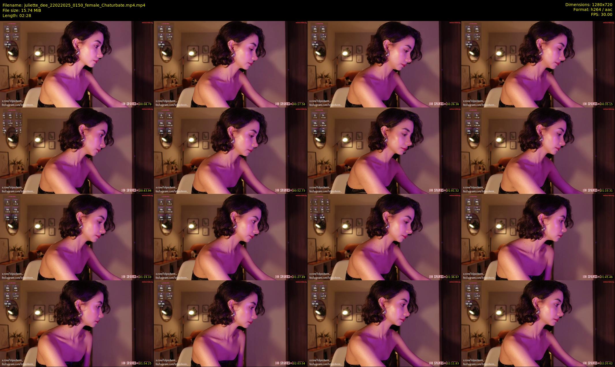 juliette_dee — 3 minute Chaturbate female cam show recording, 720p, Feb 22, 2025