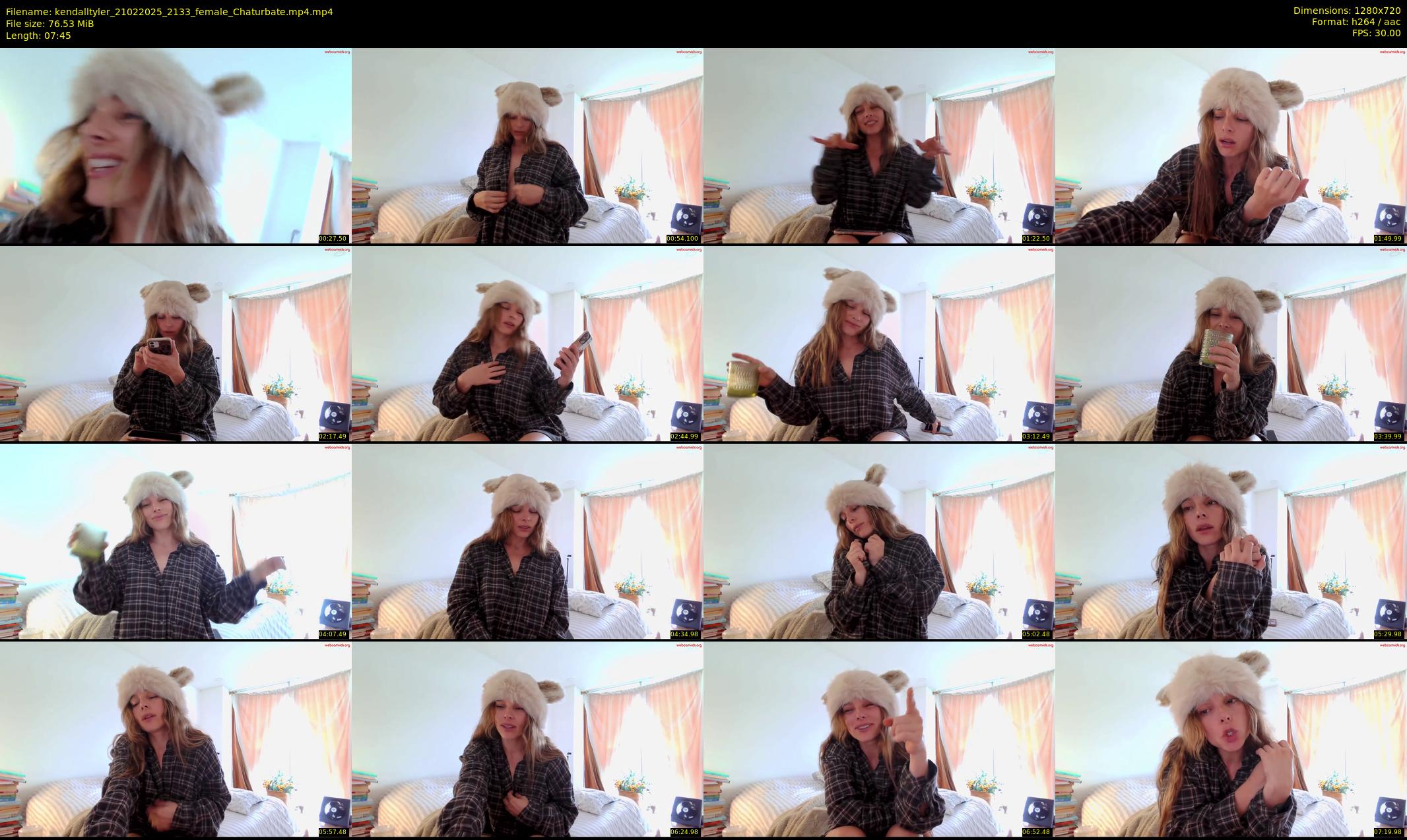 kendalltyler — 8 minute Chaturbate female cam show recording, 720p, Feb 21, 2025