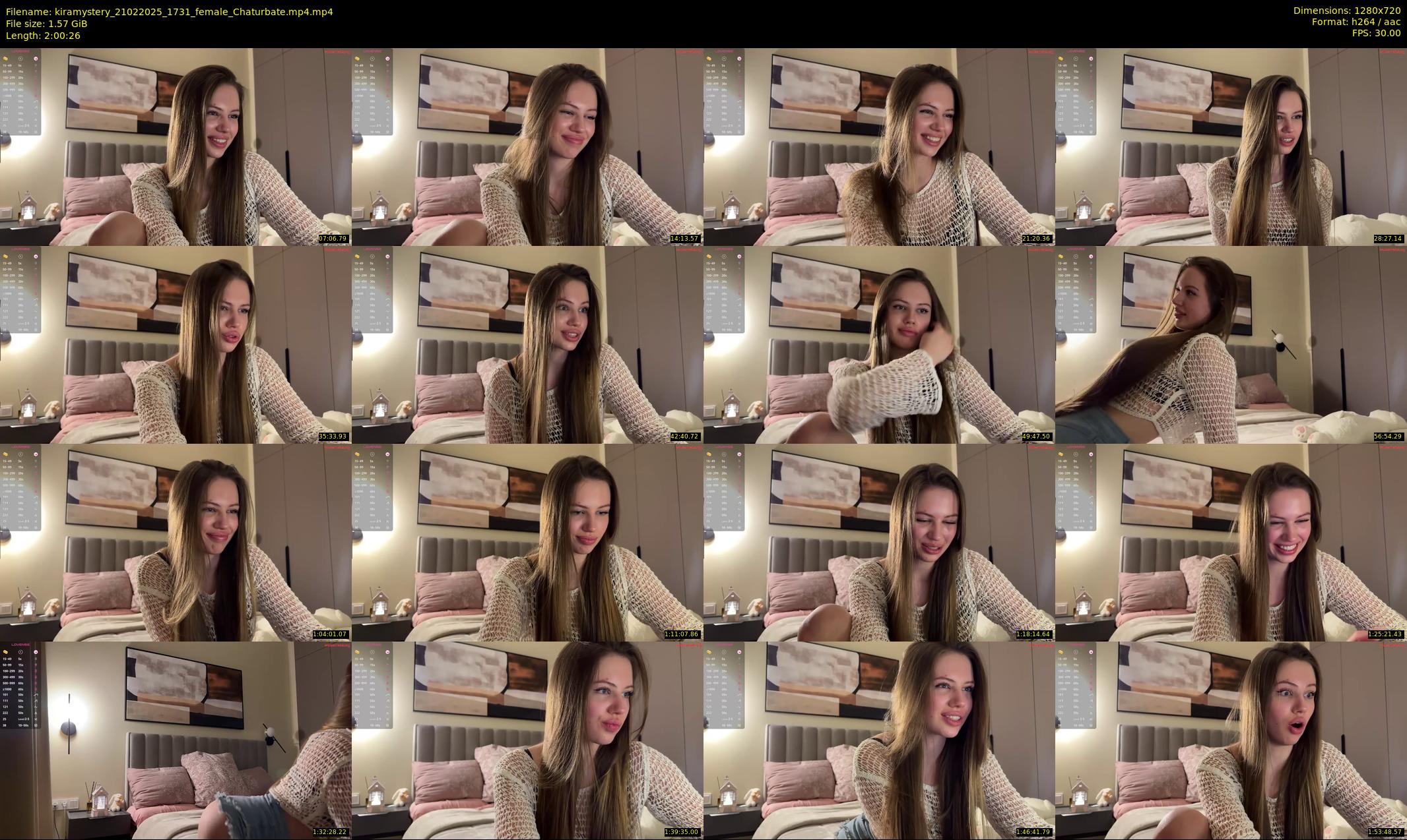 kiramystery — 121 minute Chaturbate female cam show recording, 720p, Feb 21, 2025
