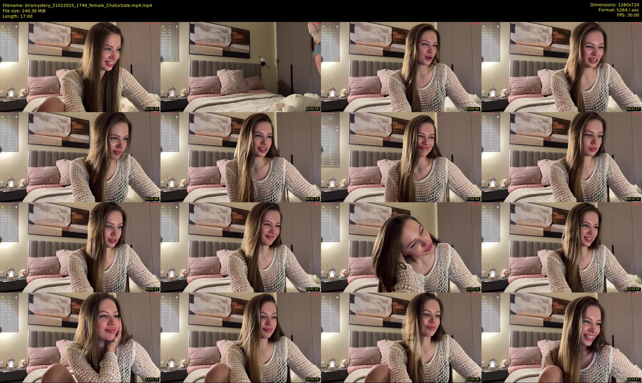 kiramystery — 17 minute Chaturbate female cam show recording, 720p, Feb 21, 2025
