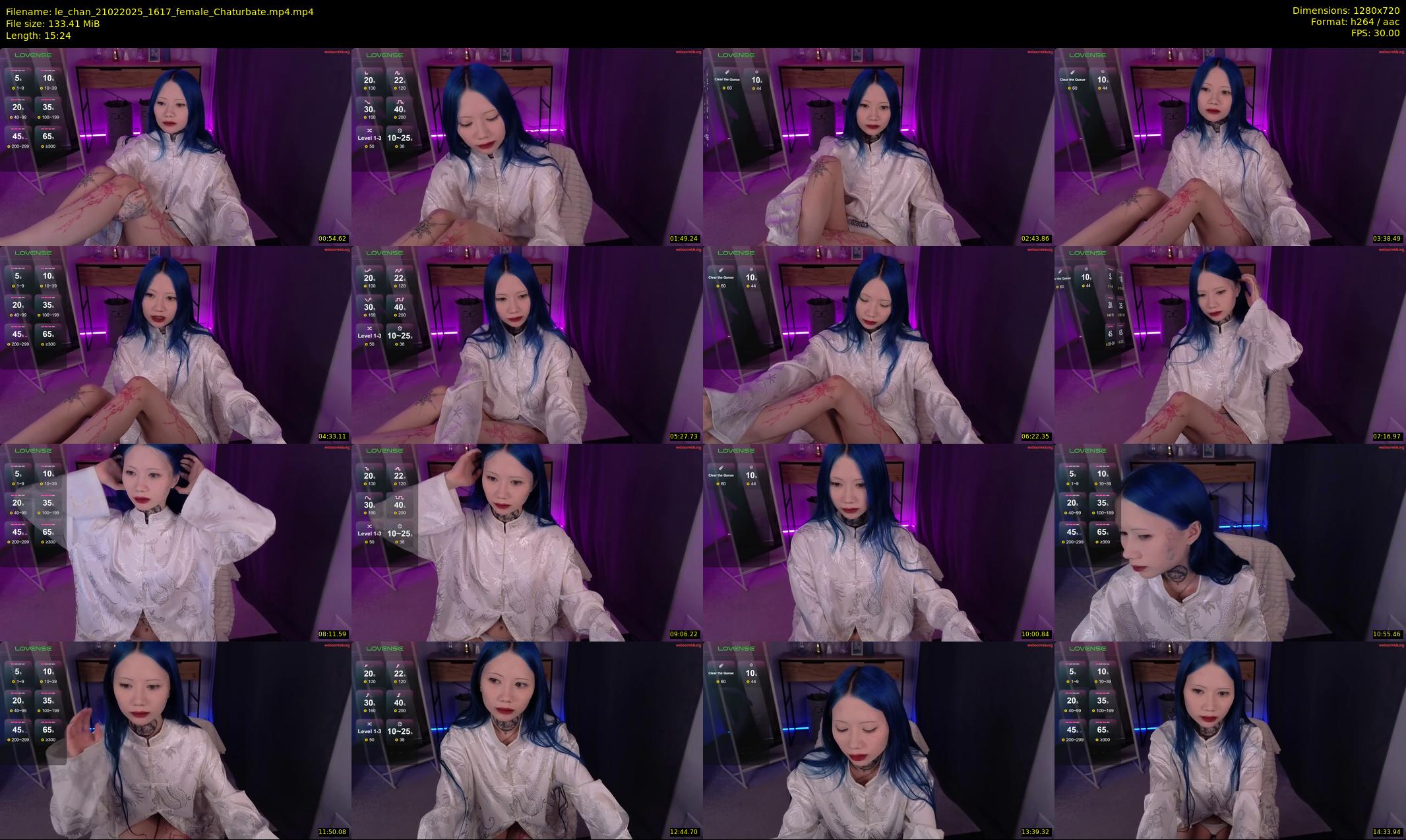 le_chan — 16 minute Chaturbate female cam show recording, 720p, Feb 21, 2025
