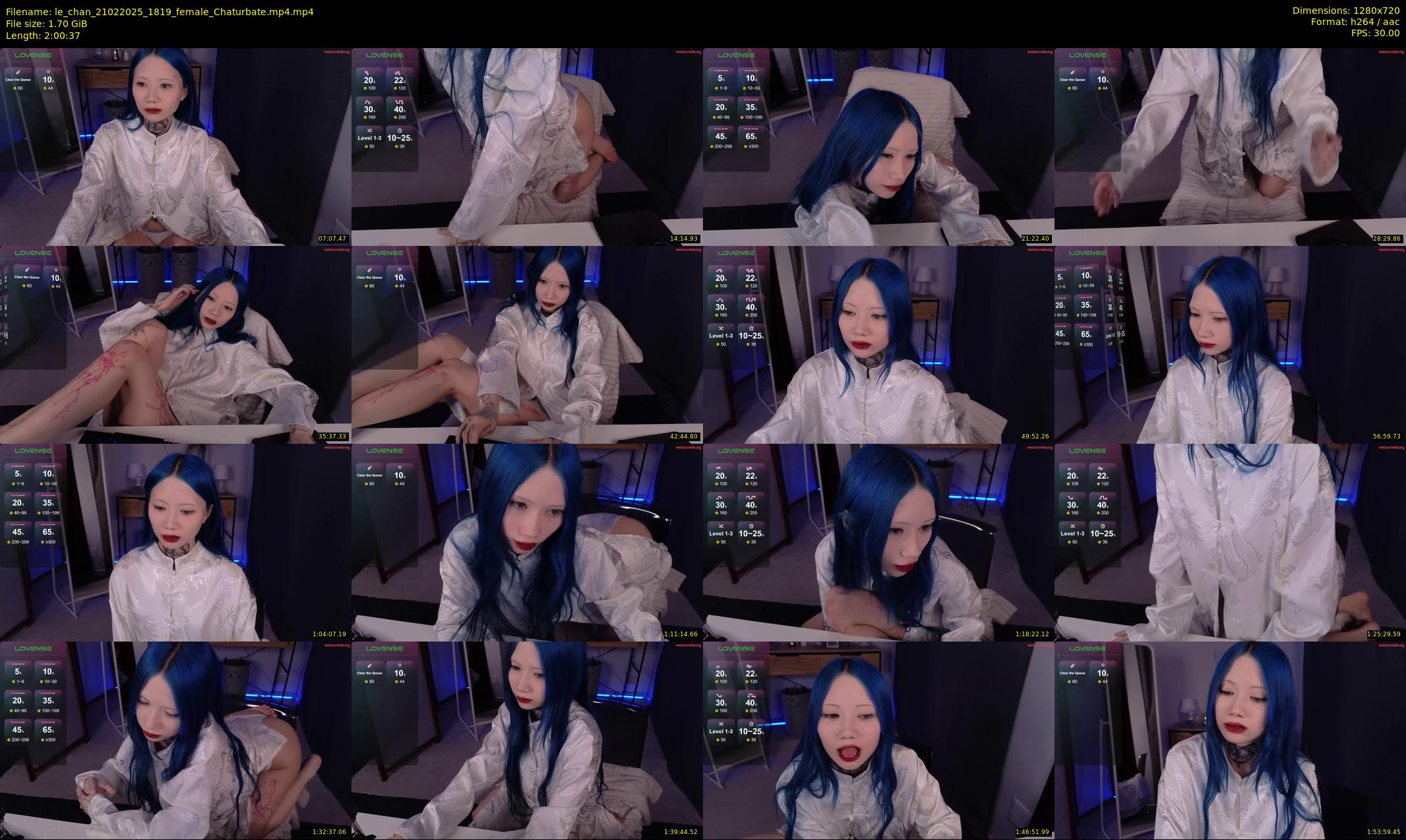 le_chan — 121 minute Chaturbate female cam show recording, 720p, Feb 21, 2025