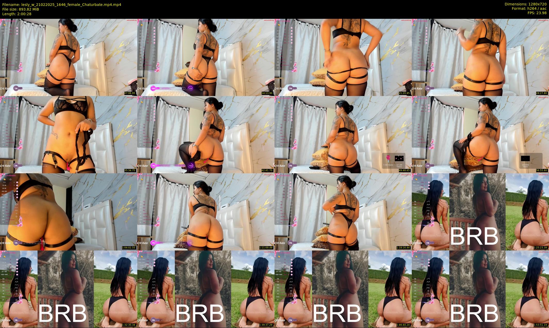 lesly_w — 121 minute Chaturbate female cam show recording, 720p, Feb 21, 2025