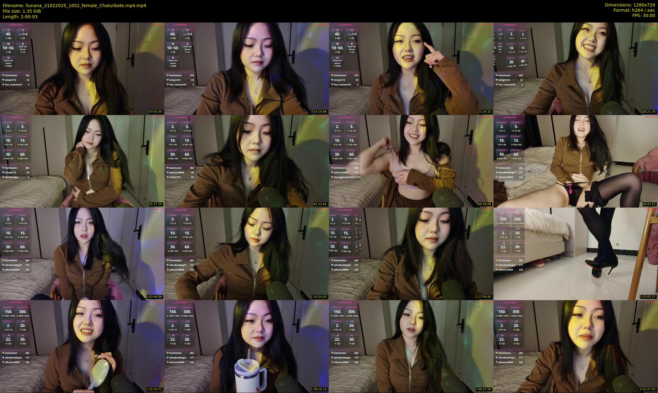 liunana — 121 minute Chaturbate female cam show recording, 720p, Feb 21, 2025