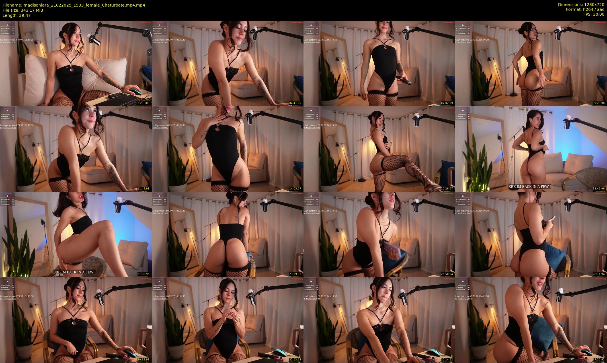 madisonlara — 40 minute Chaturbate female cam show recording, 720p, Feb 21, 2025