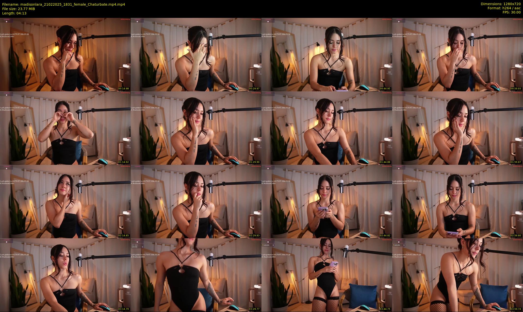 madisonlara — 5 minute Chaturbate female cam show recording, 720p, Feb 21, 2025