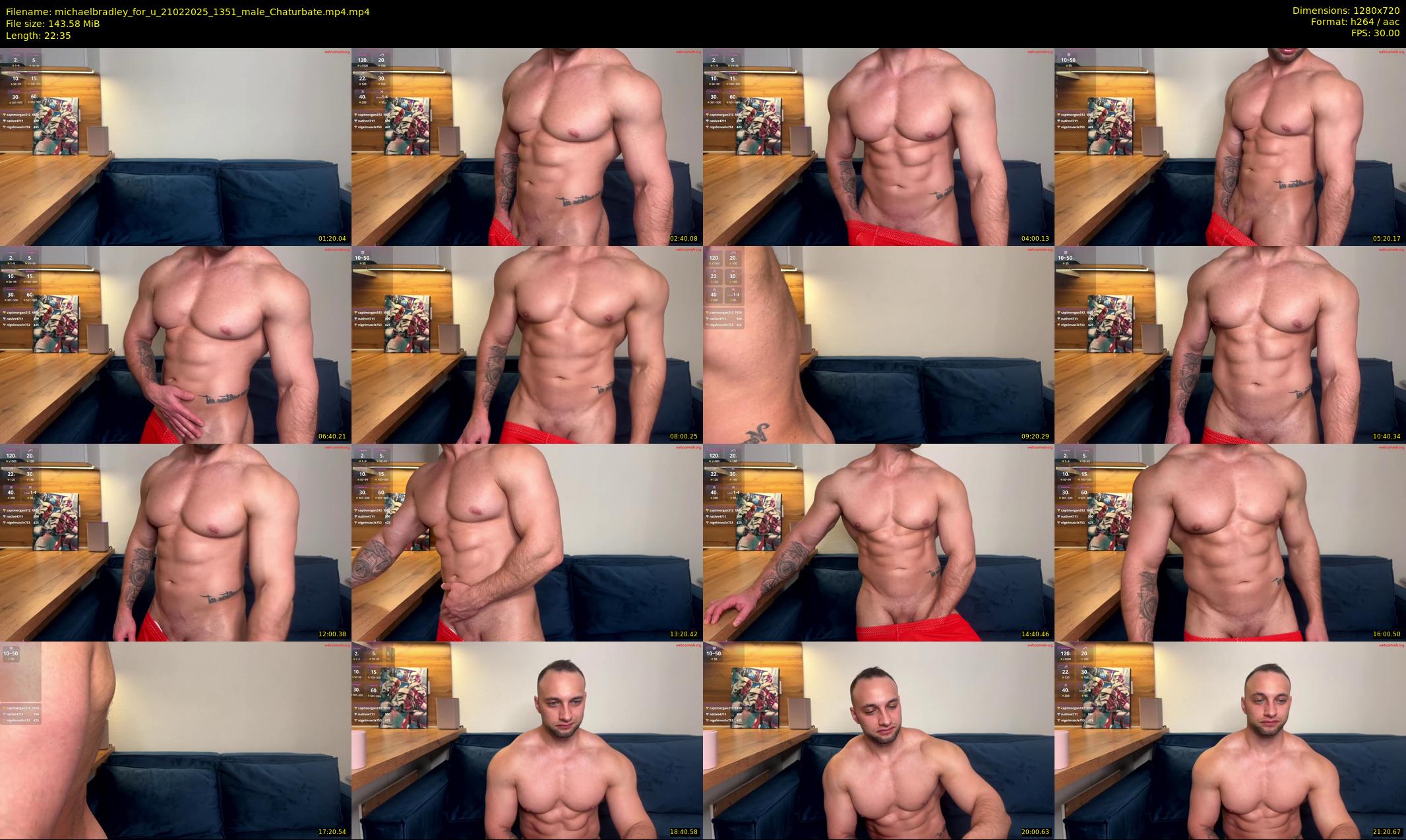michaelbradley_for_u — 23 minute Chaturbate male cam show recording, 720p, Feb 21, 2025