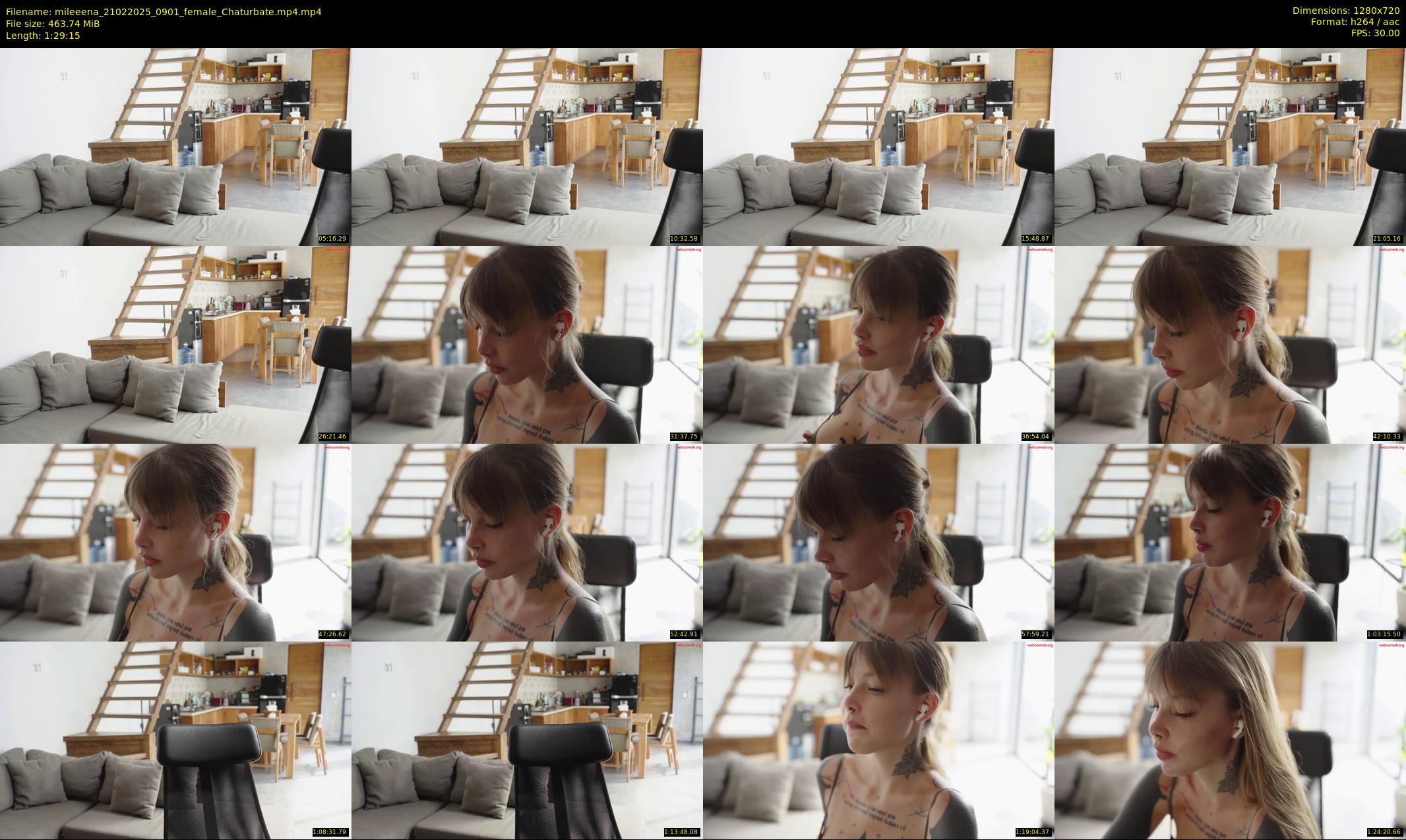 mileeena — 90 minute Chaturbate female cam show recording, 720p, Feb 21, 2025