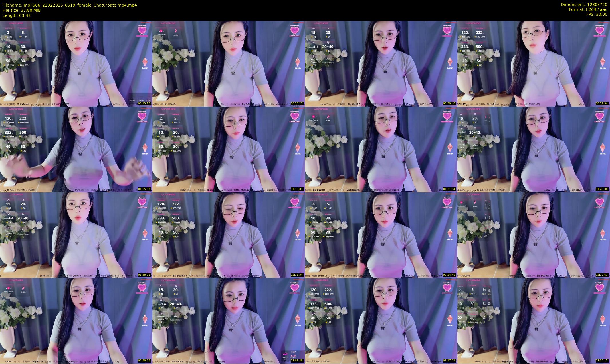 moli666 — 4 minute Chaturbate female cam show recording, 720p, Feb 22, 2025