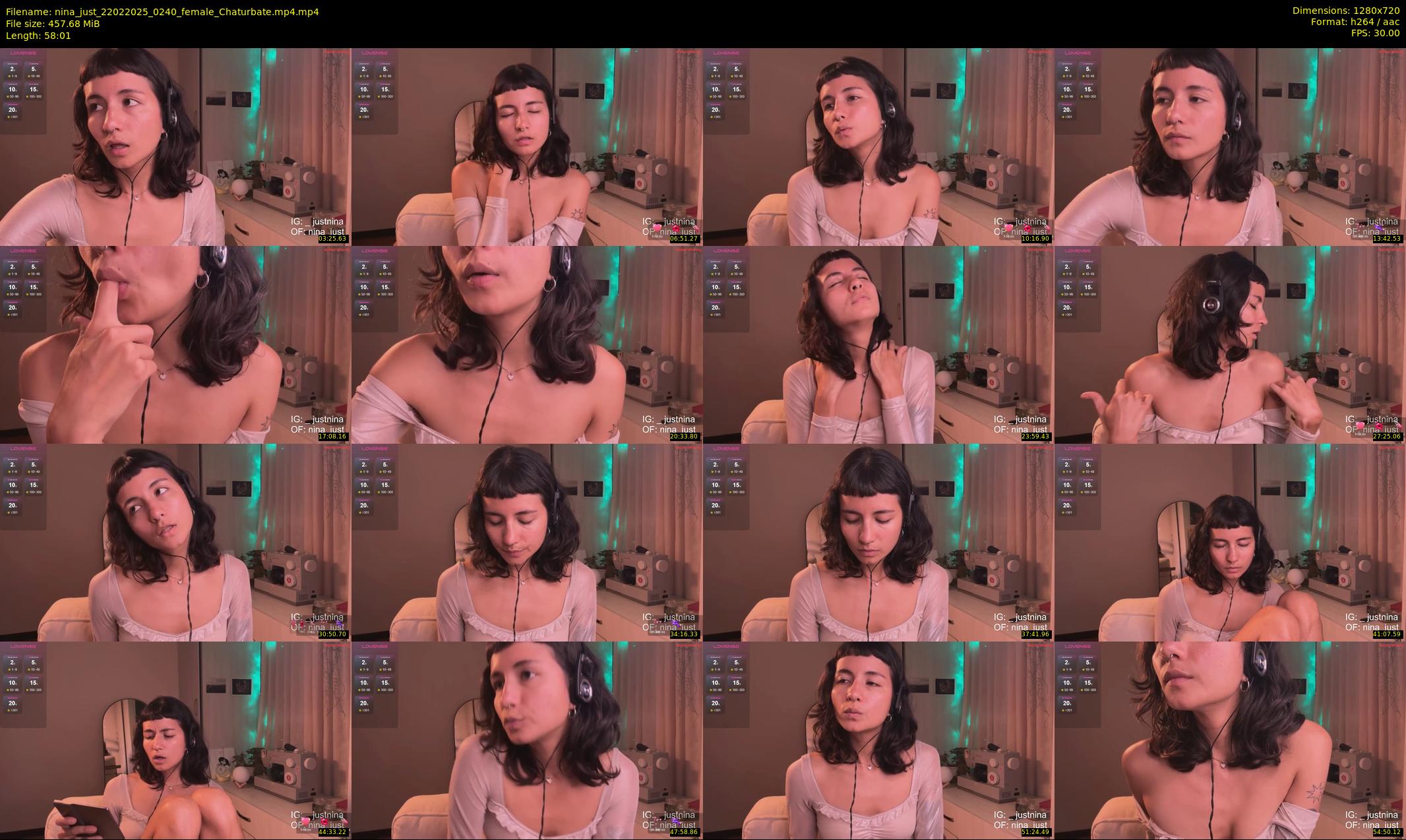 nina_just — 59 minute Chaturbate female cam show recording, 720p, Feb 22, 2025