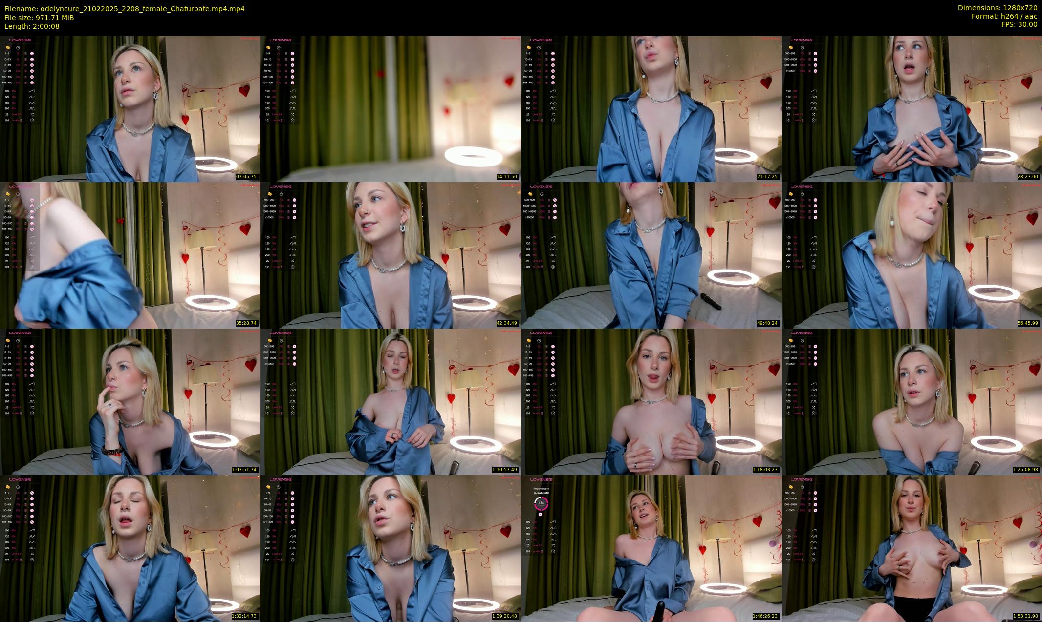 odelyncure — 121 minute Chaturbate female cam show recording, 720p, Feb 21, 2025
