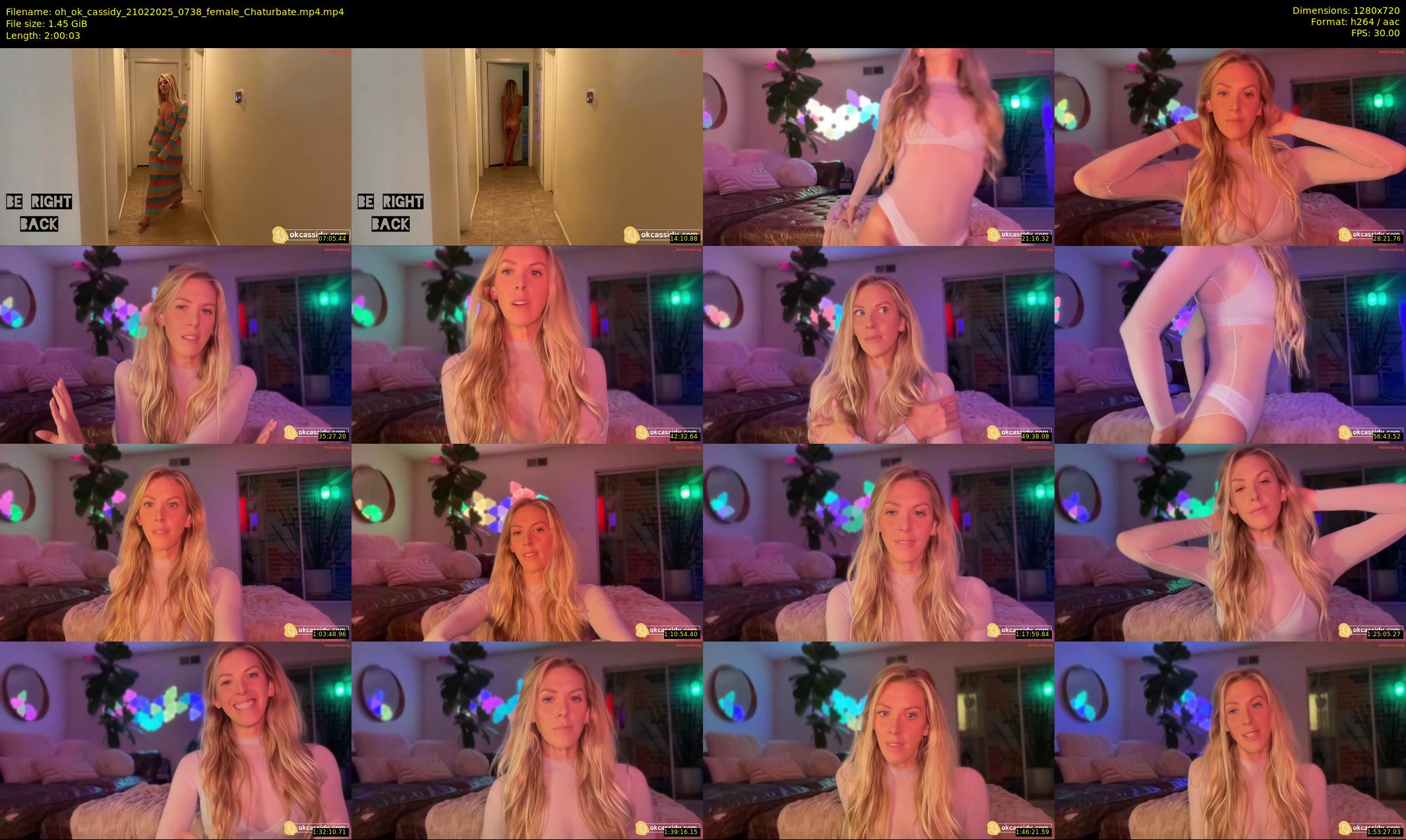 oh_ok_cassidy — 121 minute Chaturbate female cam show recording, 720p, Feb 21, 2025