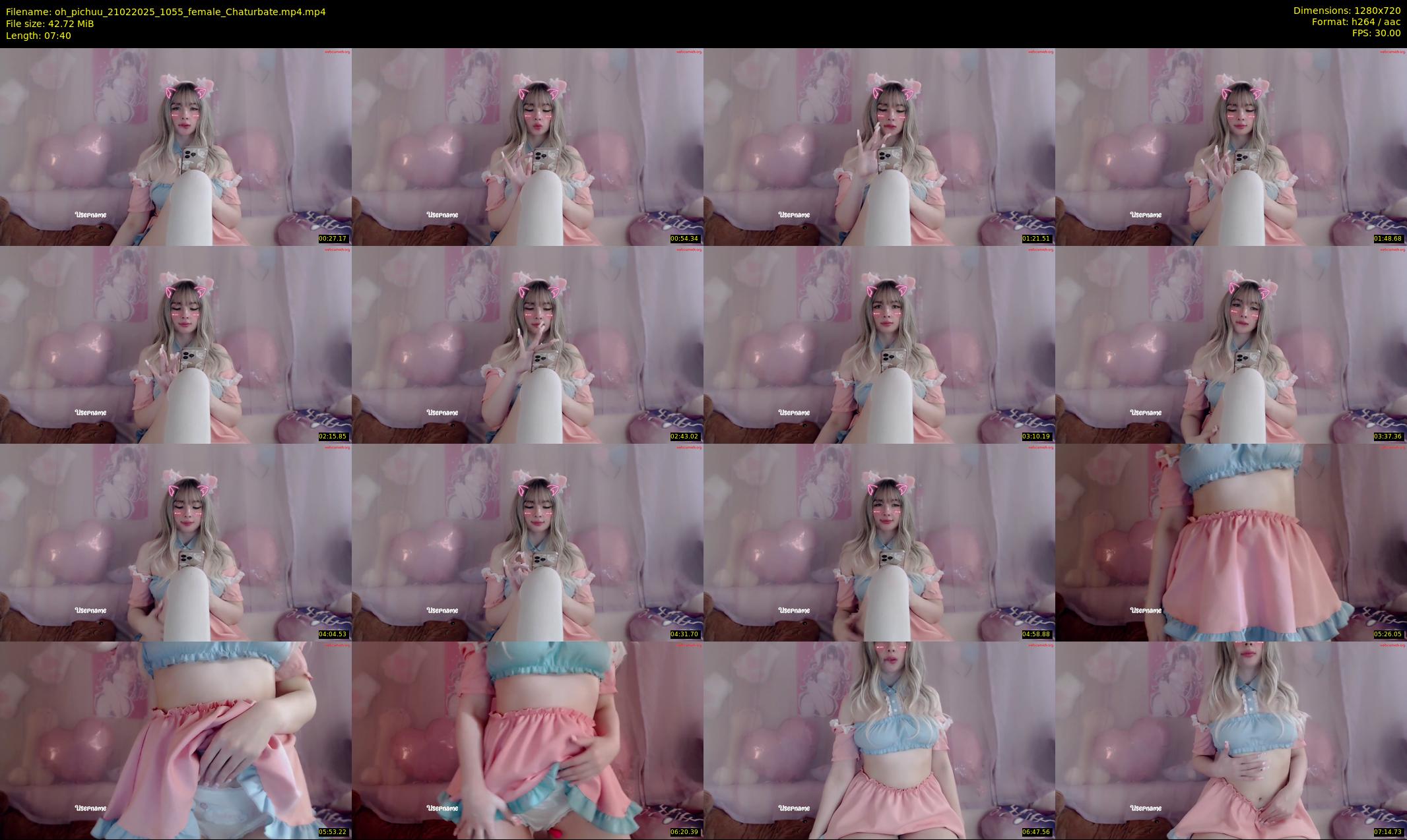 oh_pichuu — 8 minute Chaturbate female cam show recording, 720p, Feb 21, 2025