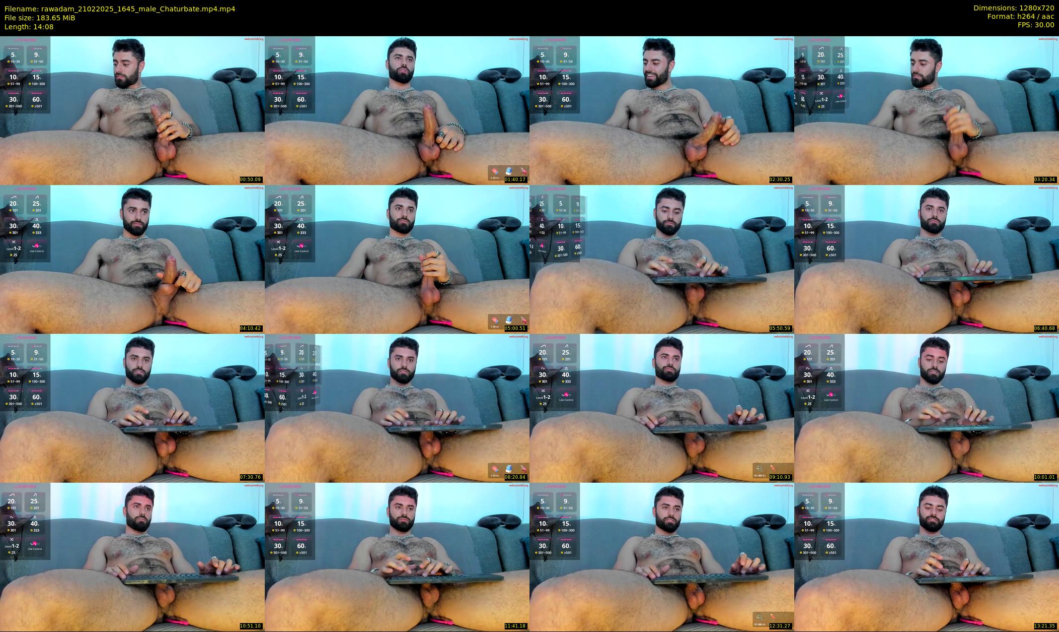 rawadam — 15 minute Chaturbate male cam show recording, 720p, Feb 21, 2025